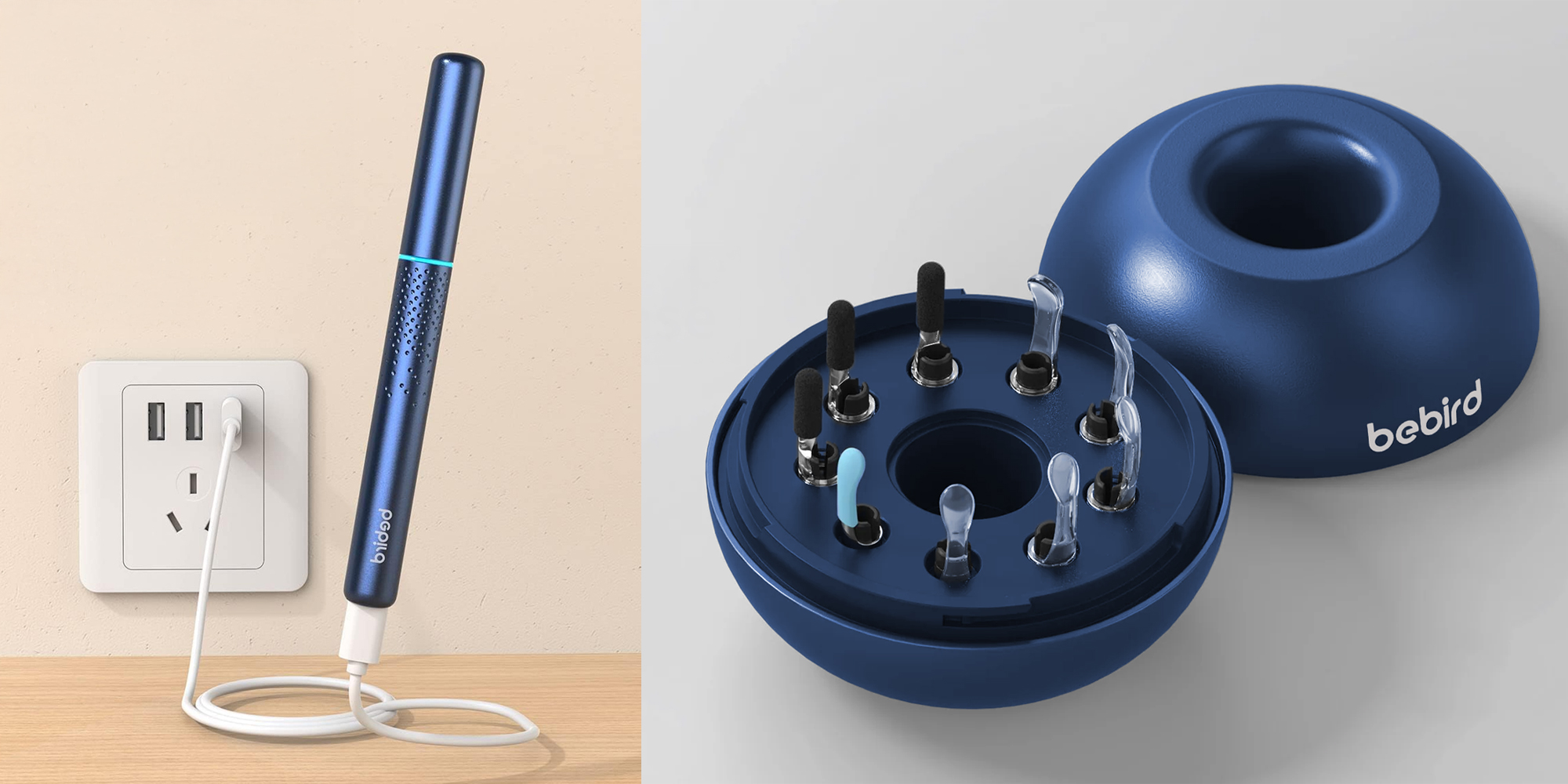 width=100% Urządzenie do czyszczenia uszu Bebird M9 S - niebieski