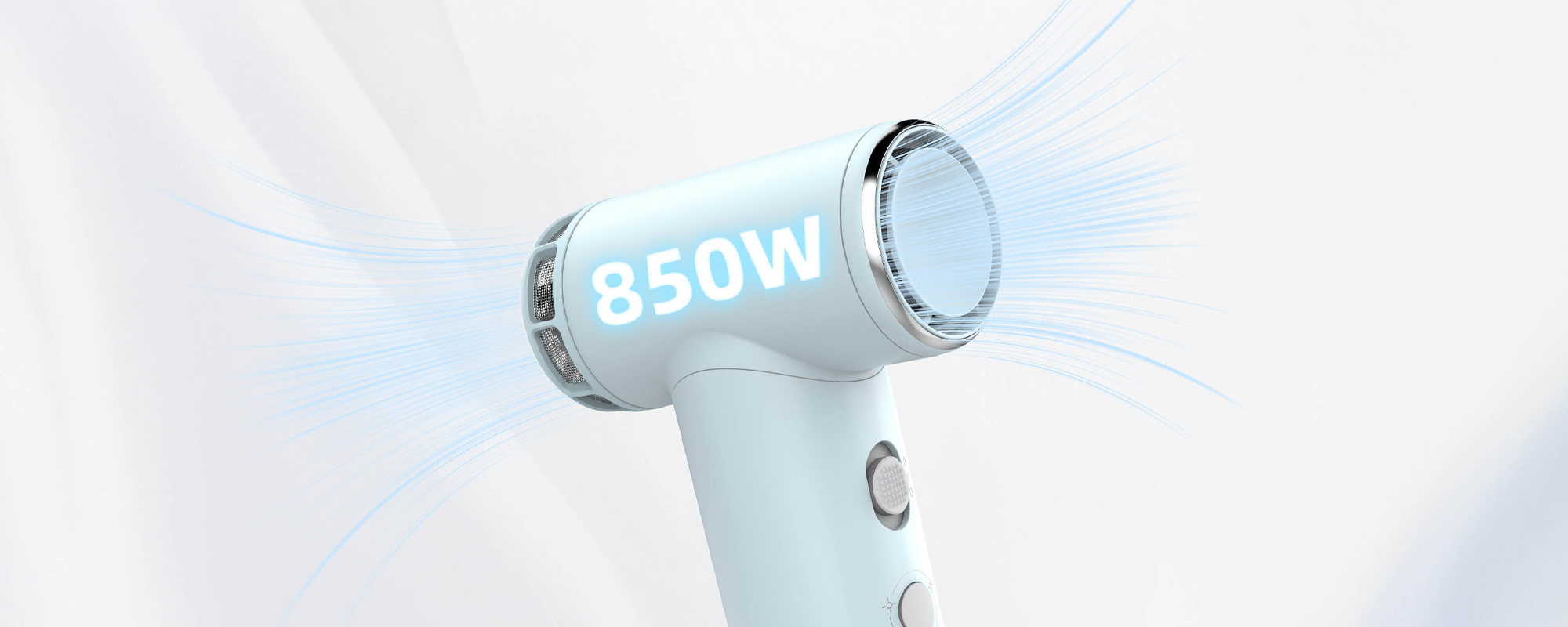 Suszarka do włosów z funkcją jonizowania KiCA HD - arctic white z informacją o maks. mocy 850 W