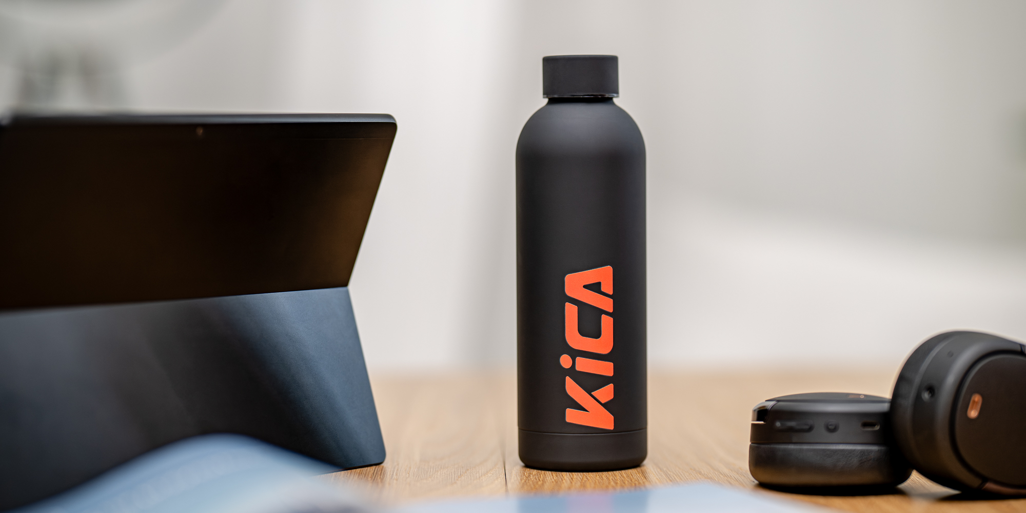 Butelka stalowa KiCA Active 500 ml - czarna