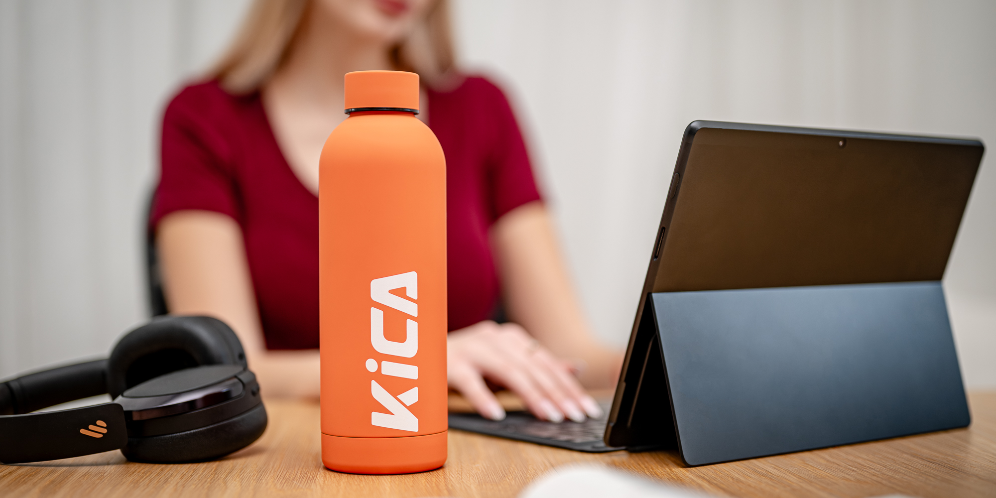 Butelka stalowa KiCA Active 500 ml - czarna