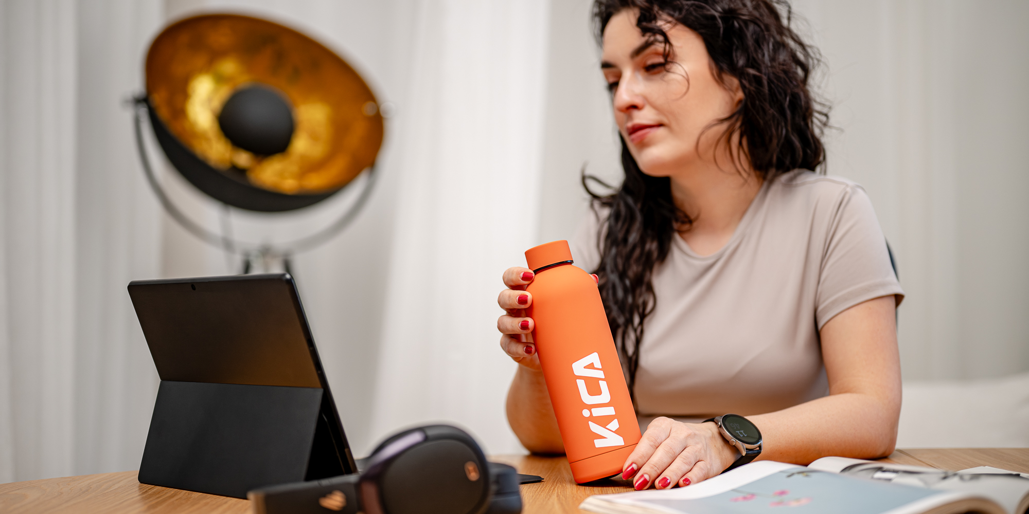 Butelka stalowa KiCA Active 500 ml - czarna