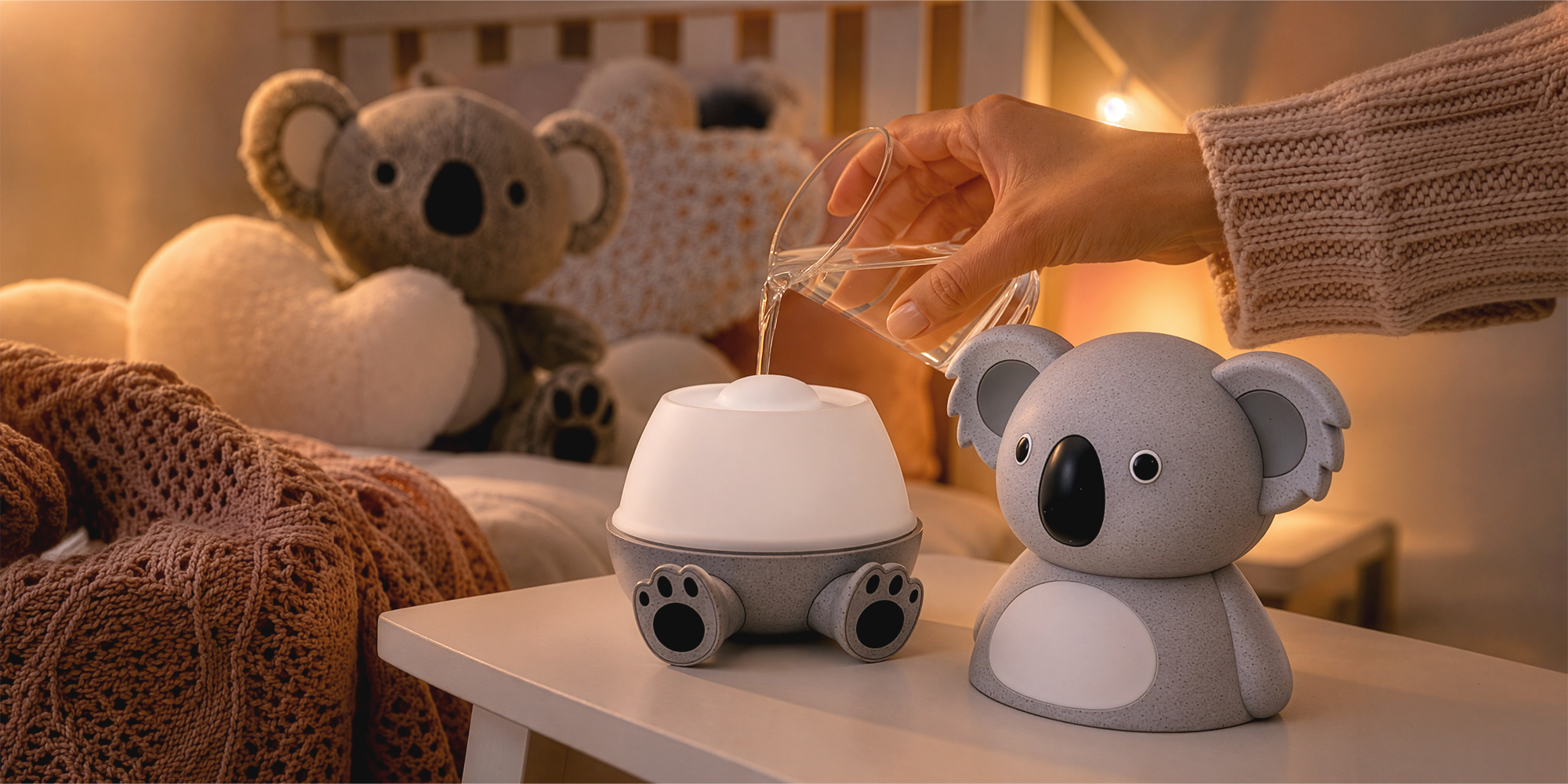 Dyfuzor zapachowy dla dzieci Humanas Dream Koala - szary