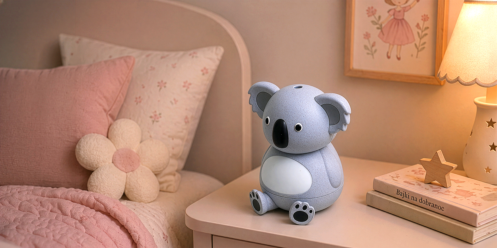 Dyfuzor zapachowy dla dzieci Humanas Dream Koala - szary