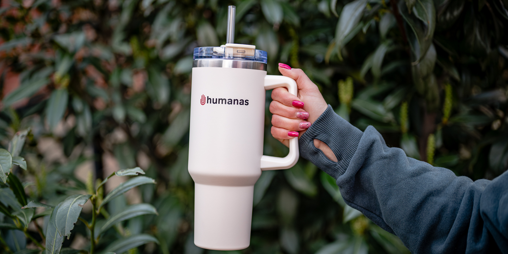 Kubek termiczny Humanas Viva 1200 ml - beżowy