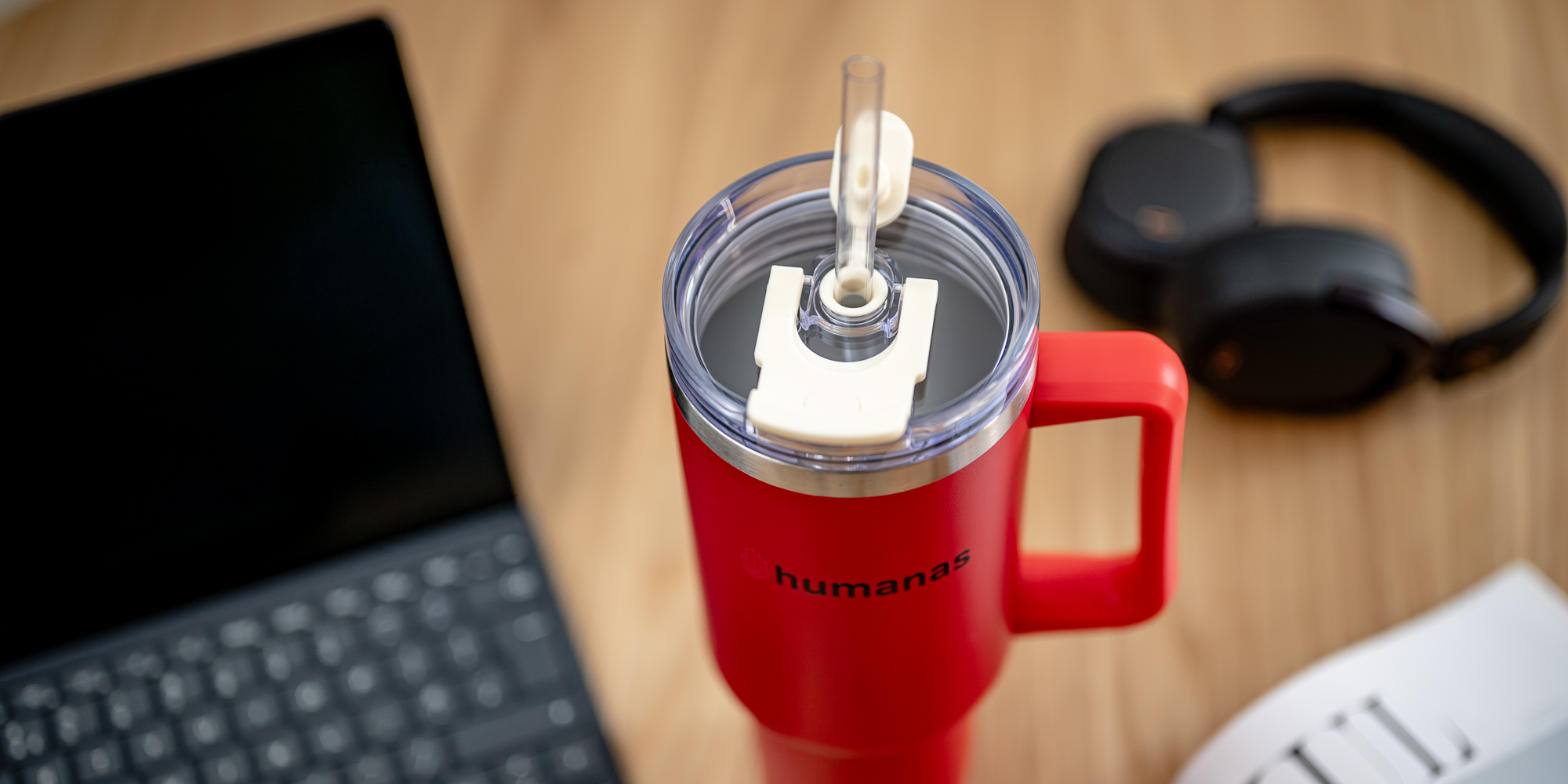 Kubek termiczny Humanas Viva 1200 ml - czerwony