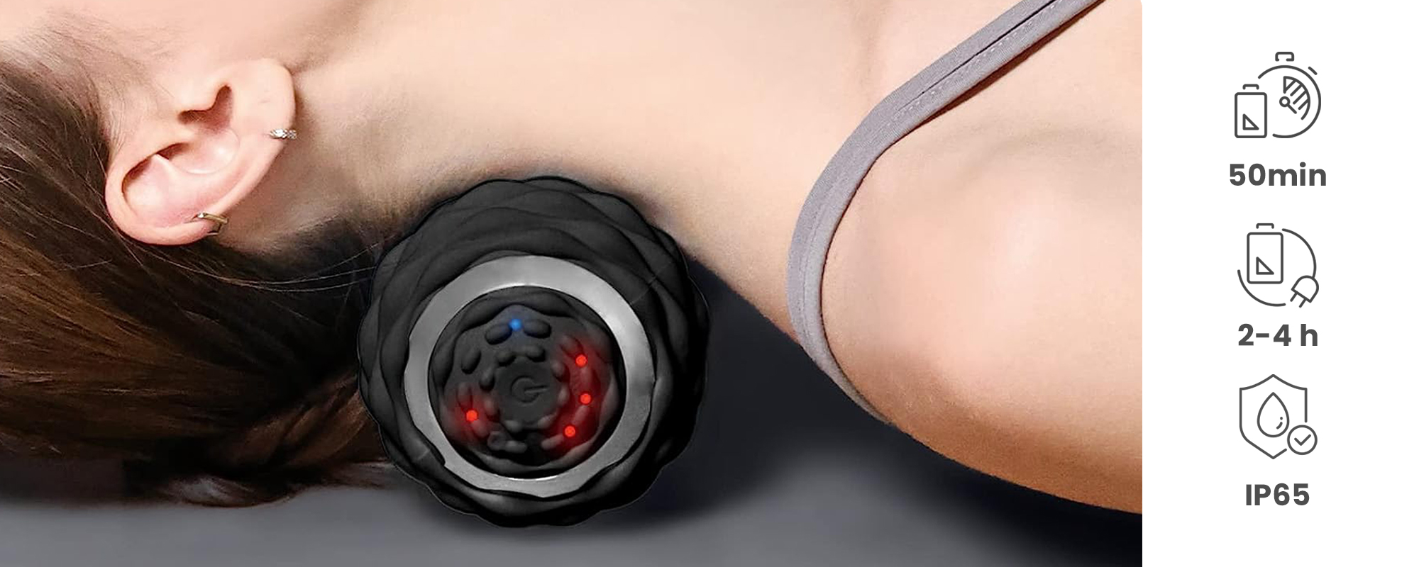 Roller do masażu wibracyjnego Humanas duoball DB01 - czarny