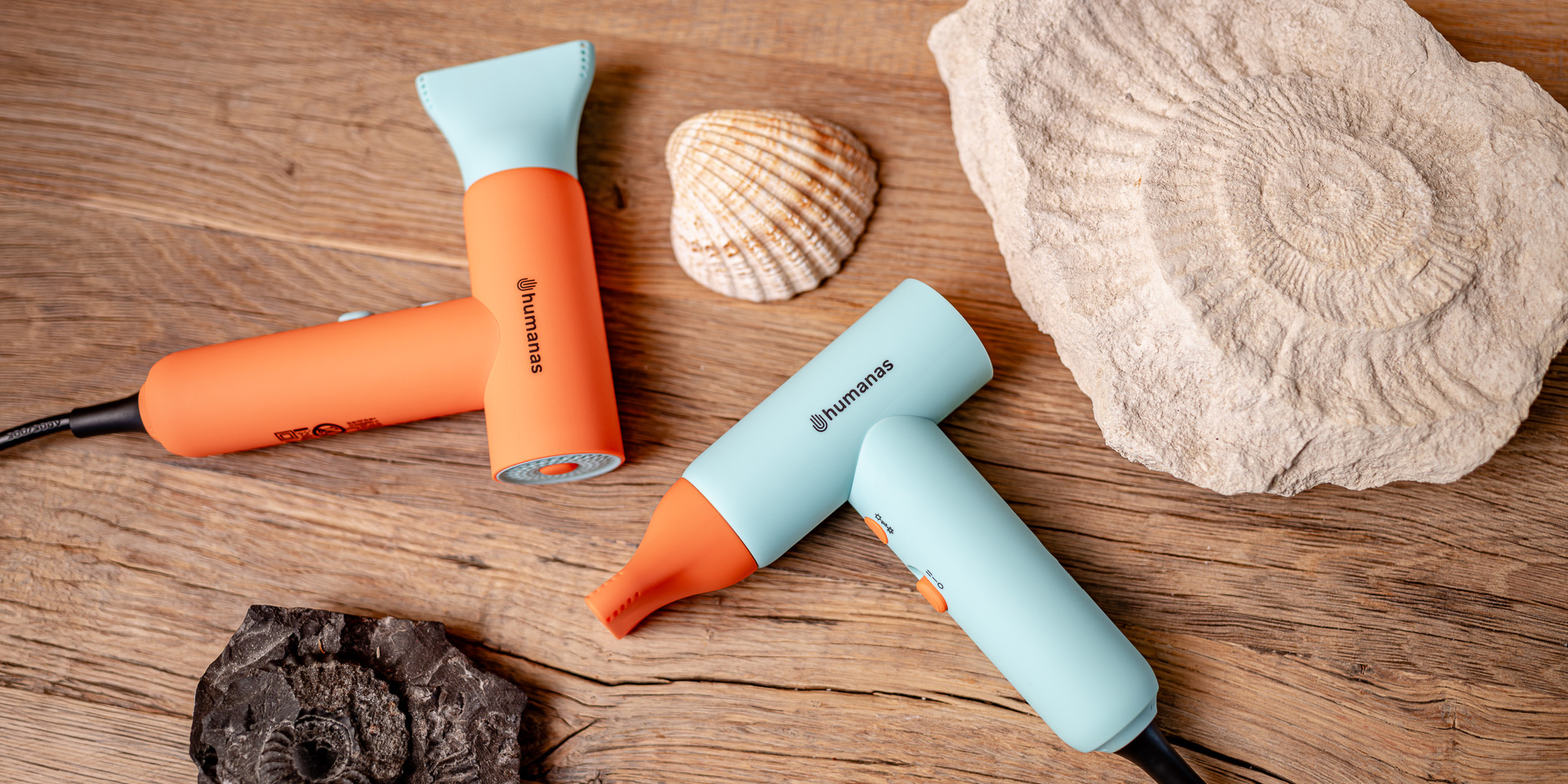 Suszarka do włosów z funkcją jonizowania Humanas AirTouch HD-AT03 mini - pomarańczowa