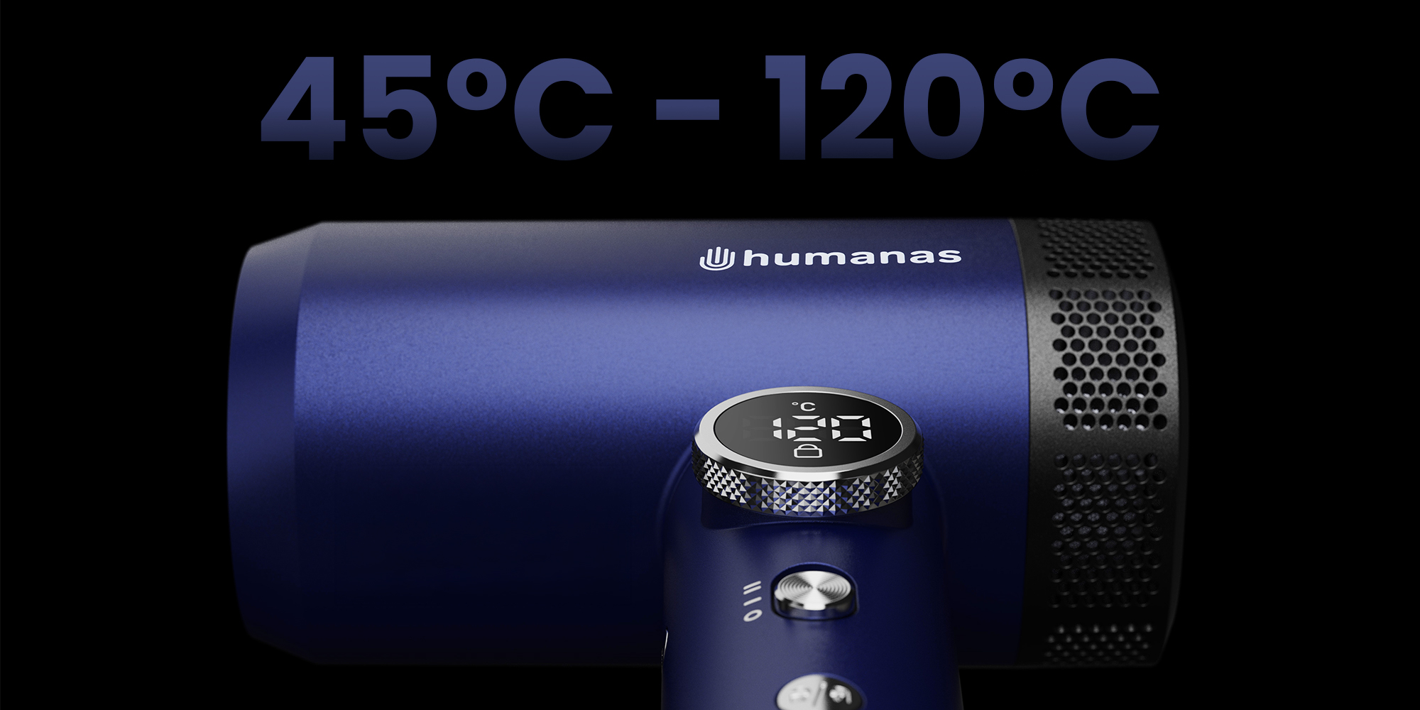 Suszarka do włosów z funkcją jonizowania Humanas AirTouch HD-SmartHeat - fioletowa