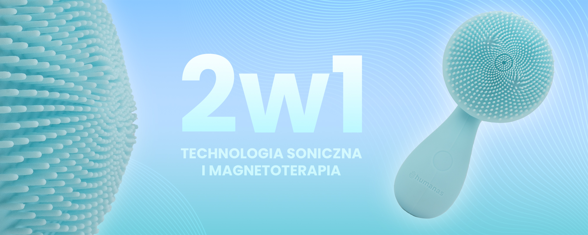 Szczoteczka soniczna z funkcją magnetoterapii Humanas Magna Wave - zielona