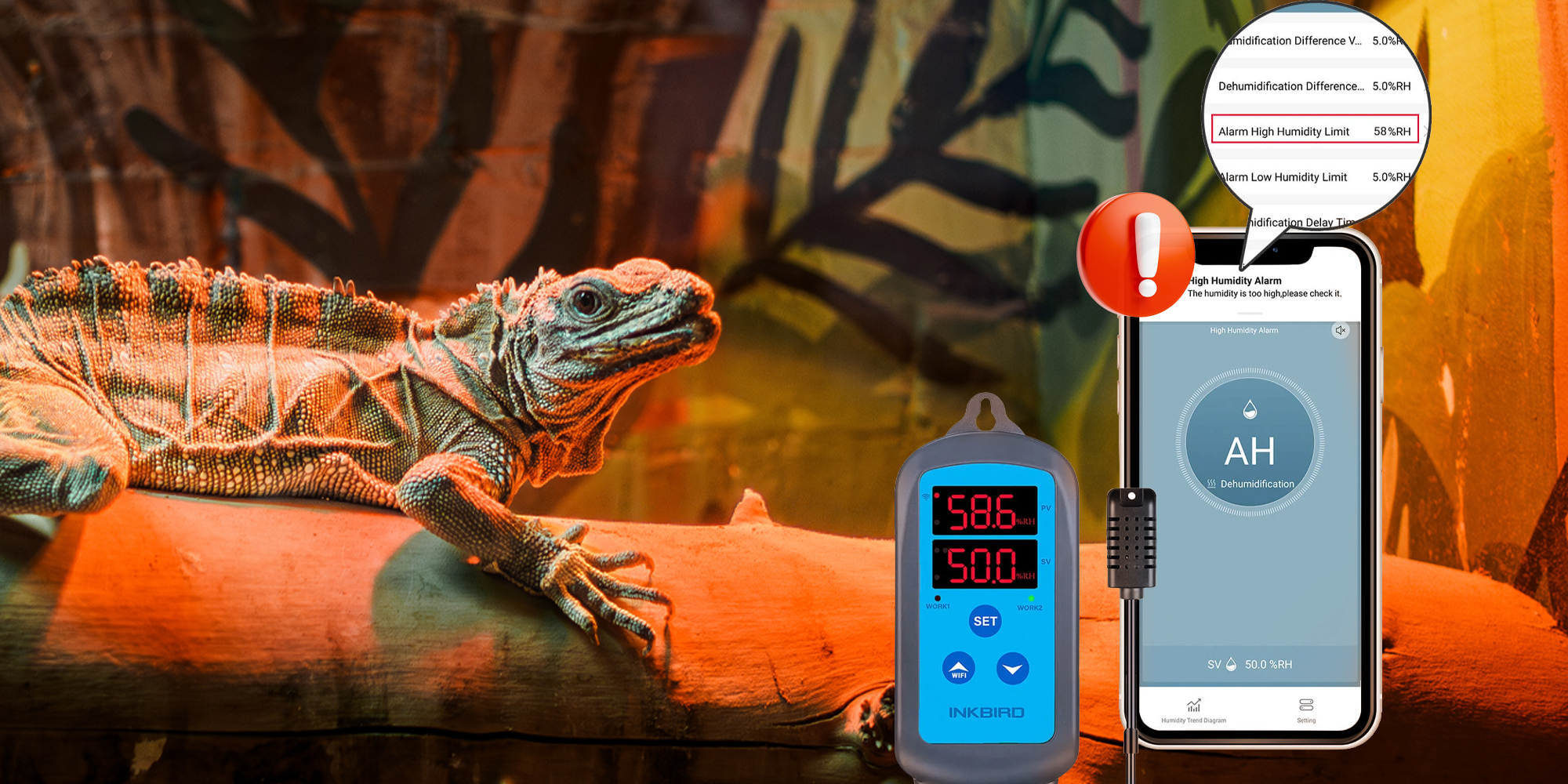Regulator wilgotności Inkbird IHC-200 WiFi