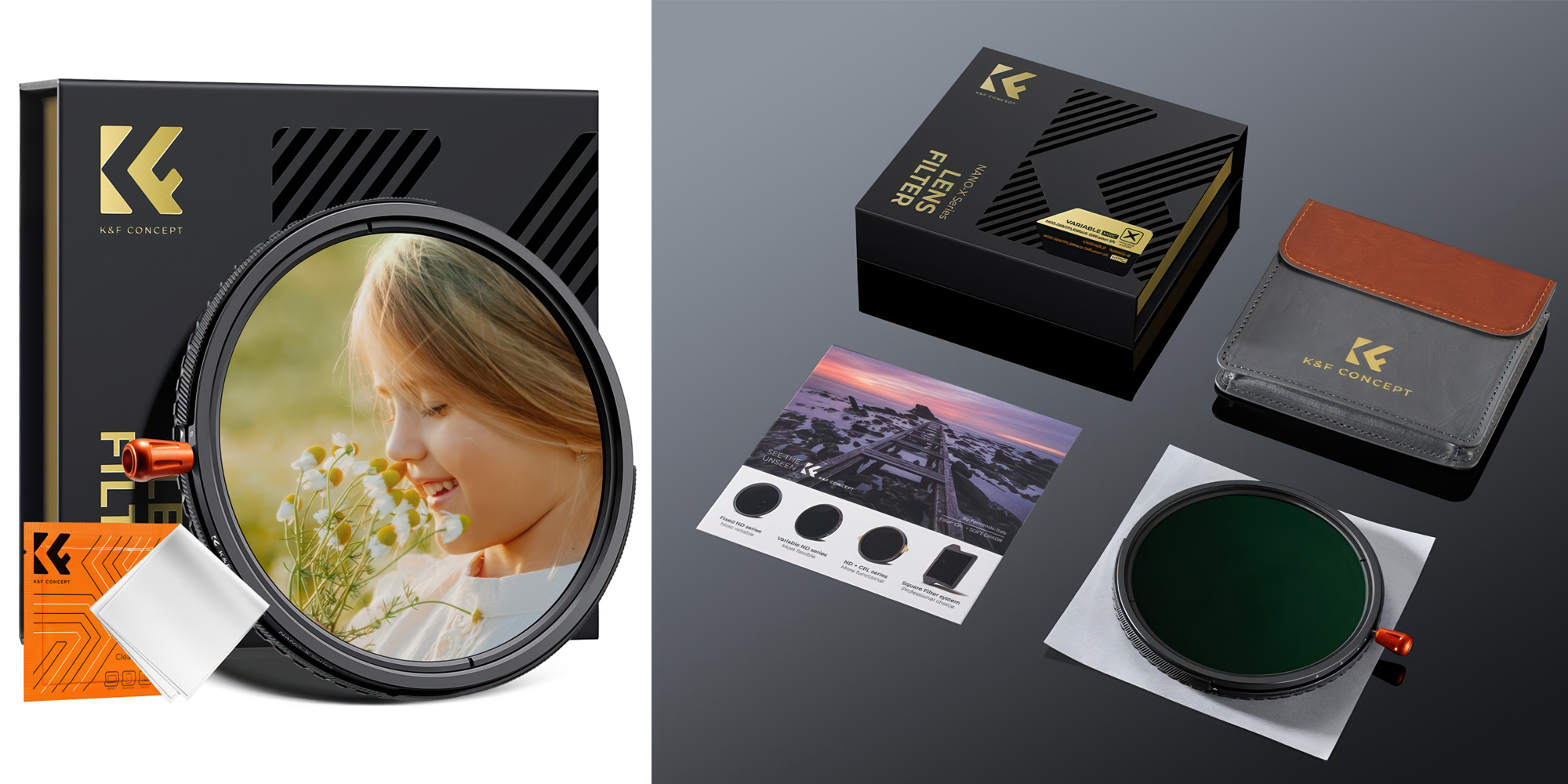 Grafika - Filtr K&F Concept Nano-X CPL & Fader ND2-32 & Black Mist 1_4 - Etui klasy premium