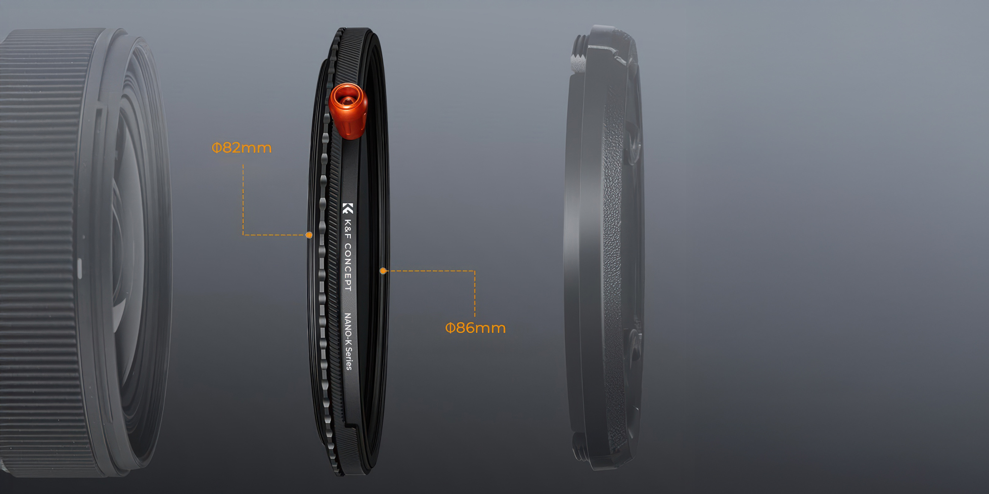 Grafika - Filtr K&F Concept Nano-X CPL & Fader ND2-32 & Black Mist 1_4 - Smukła i trwała konstrukcja