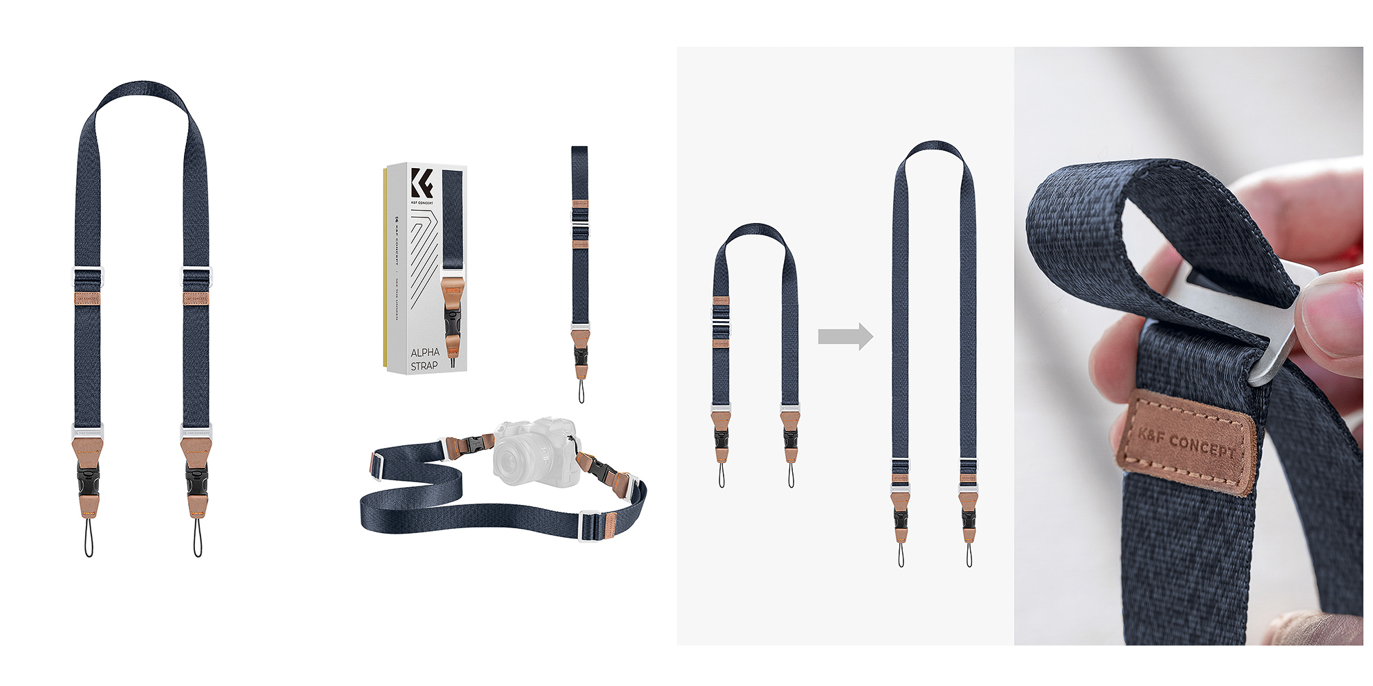 Pasek do aparatu K&F Concept Alpha Strap - ciemnoszary