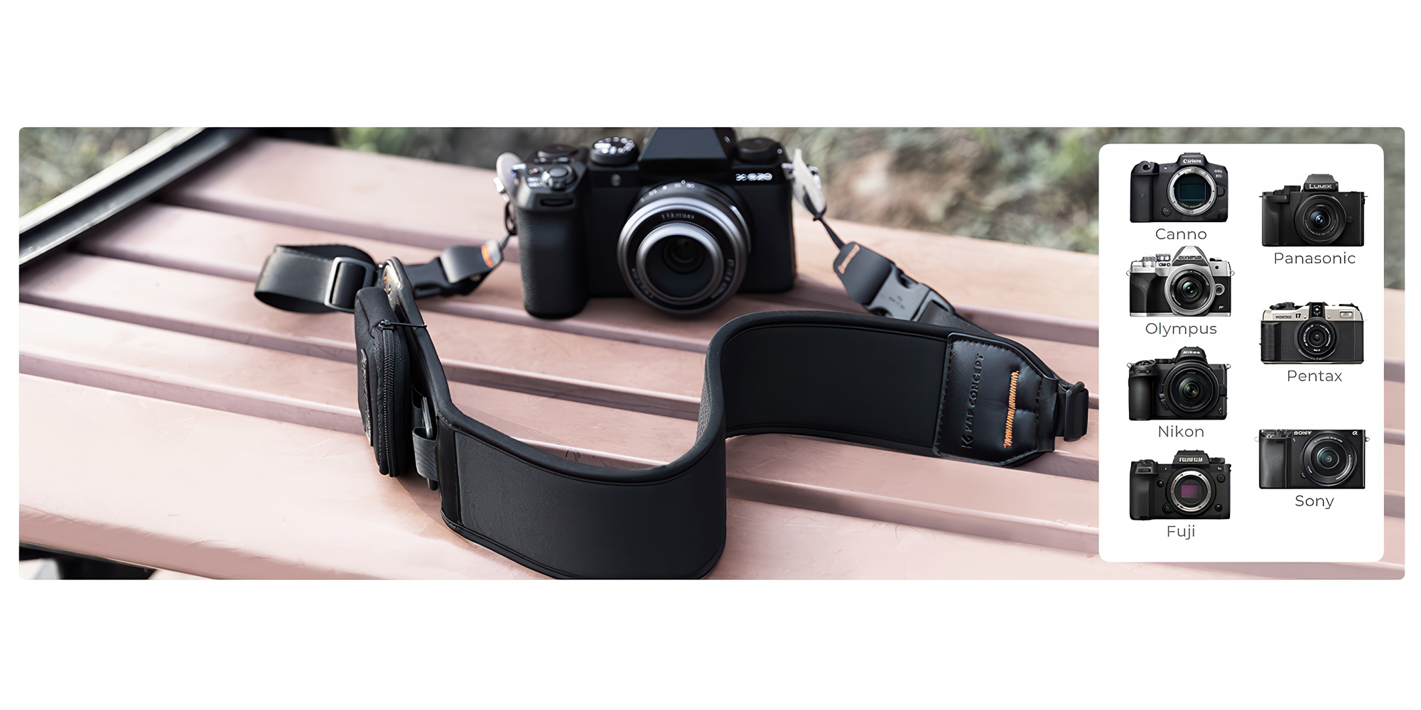 Pasek do aparatu K&F Concept Urban Wander 01 - czarny - Pełna kompatybilność