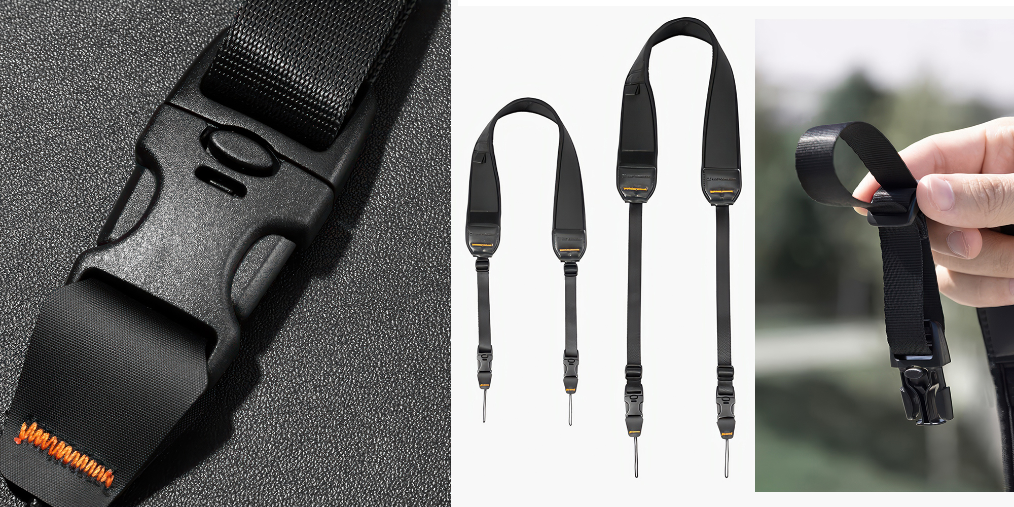 Pasek do aparatu K&F Concept Urban Wander 01 - czarny - Materiał klasy premium