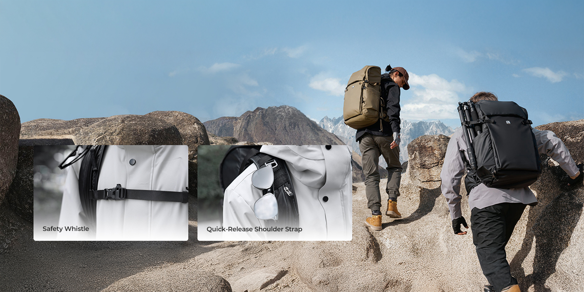 Plecak fotograficzny K&F Concept Star Wander 05 40 l - czarny - Bezpieczeństwo i funkcjonalność