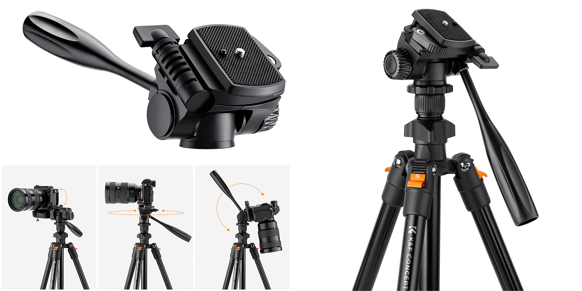 Statyw video K&F Concept K-Series K234A0 - Wszechstronny i kompaktowy