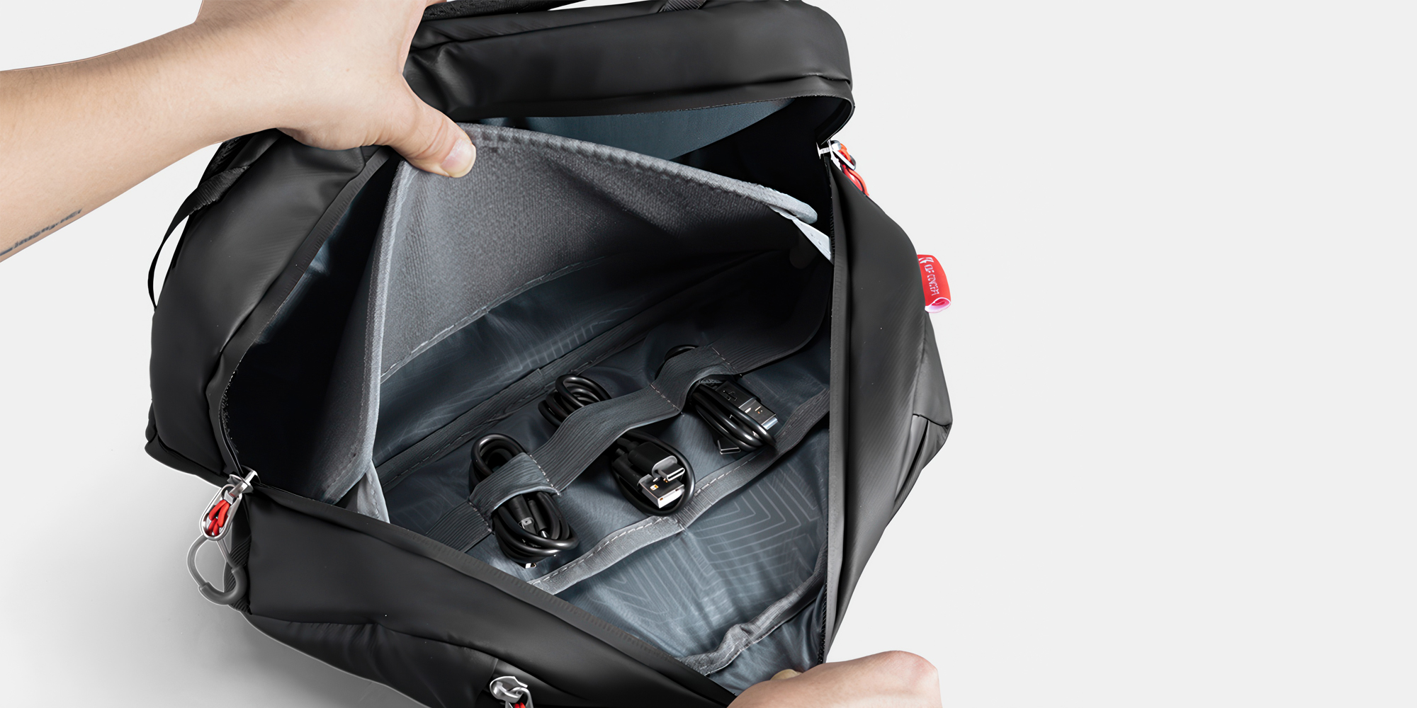 Torba na ramię K&F Concept Urban Wander 16 5 l - niebiesko-czarna - Przemyślana organizacja akcesoriów