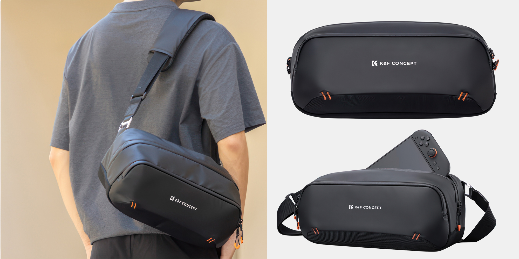 Torba na ramię K&F Concept Urban Wander 17 5 l - czarna - Kompaktowa forma i miejski styl