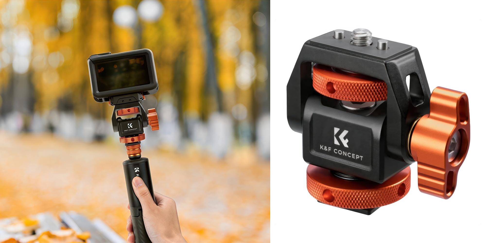 Uchwyt montażowy do monitora K&F Concept MS-42 - pomarańczowo-czarny - Dziesiątki zastosowań