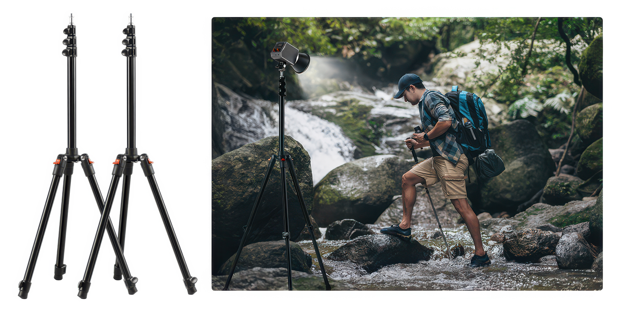Zestaw 2 statywów oświetleniowych K&F Concept KF34.038S1 - 200 cm - Wszechstronność zastosowań