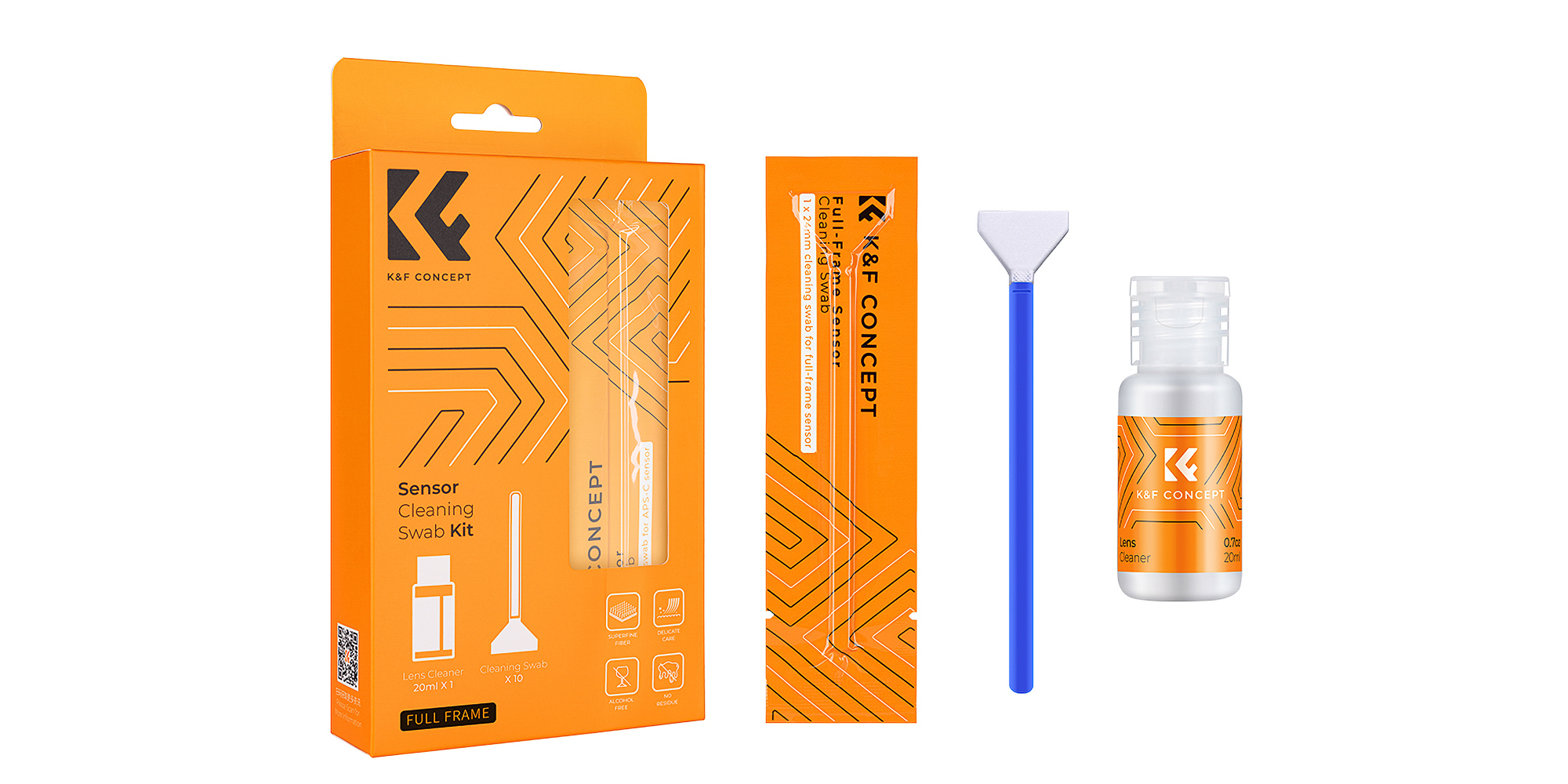 Zestaw czyszczący K&F Concept do matryc pełnoklatkowych Sensor Cleaning Swab Kit