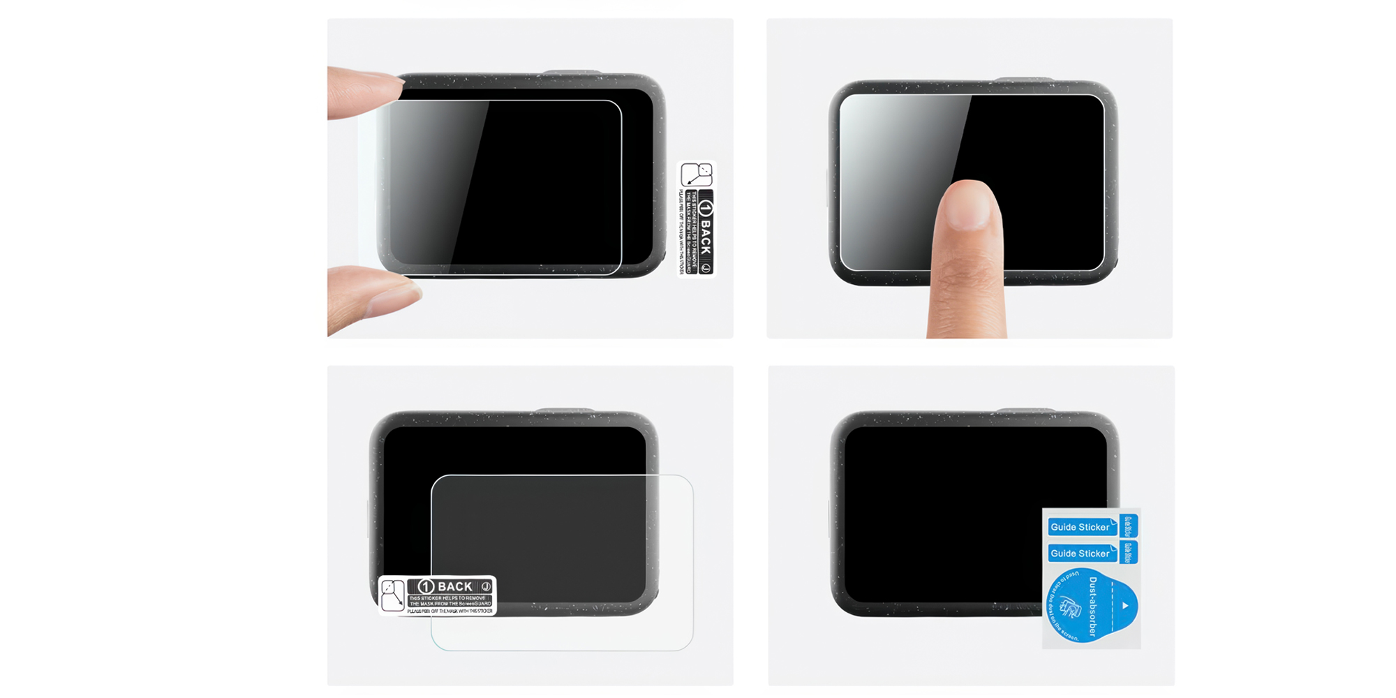 Zestaw osłon LCD K&F Concept do GoPro Hero 9 / 10 / 11 / 12 - Pełna czułość dotyku i precyzyjne dopasowanie