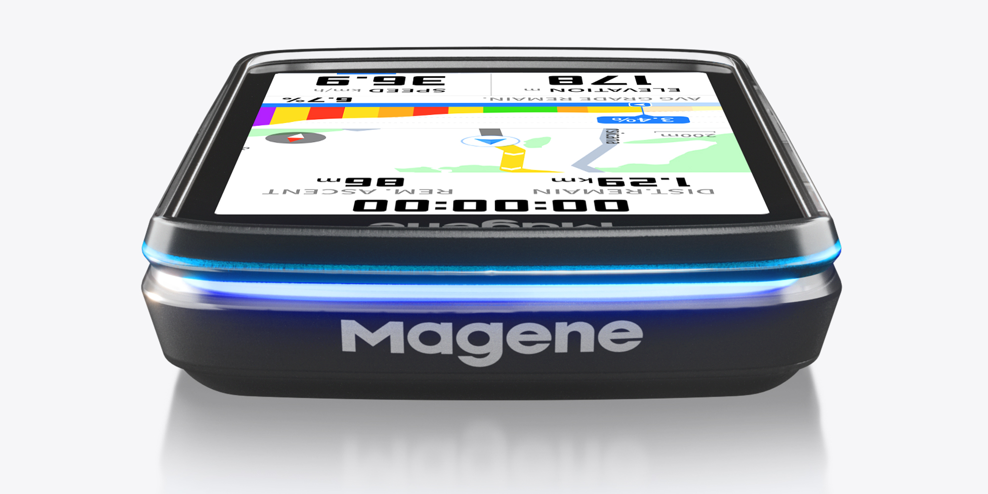 width=100% Etui ochronne TPU do liczników rowerowych Magene z serii C6xx - czarne