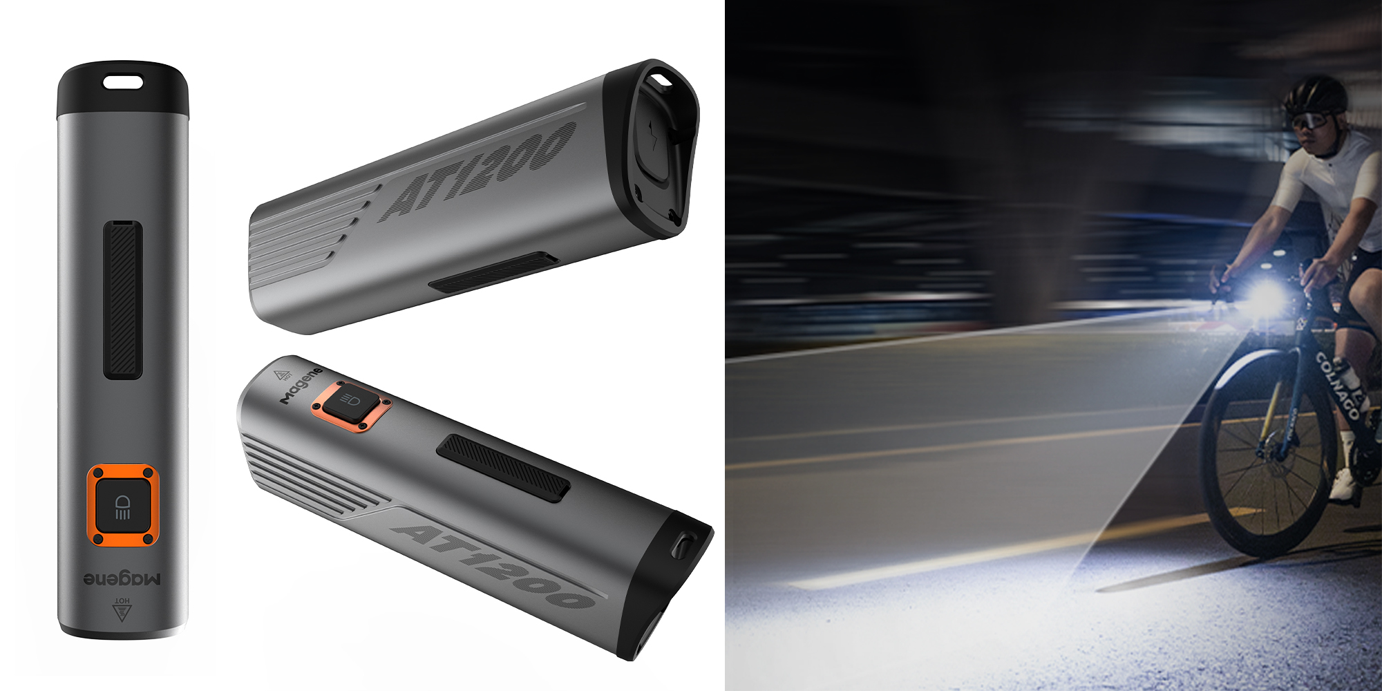 Lampka rowerowa Magene AT1600 przednia