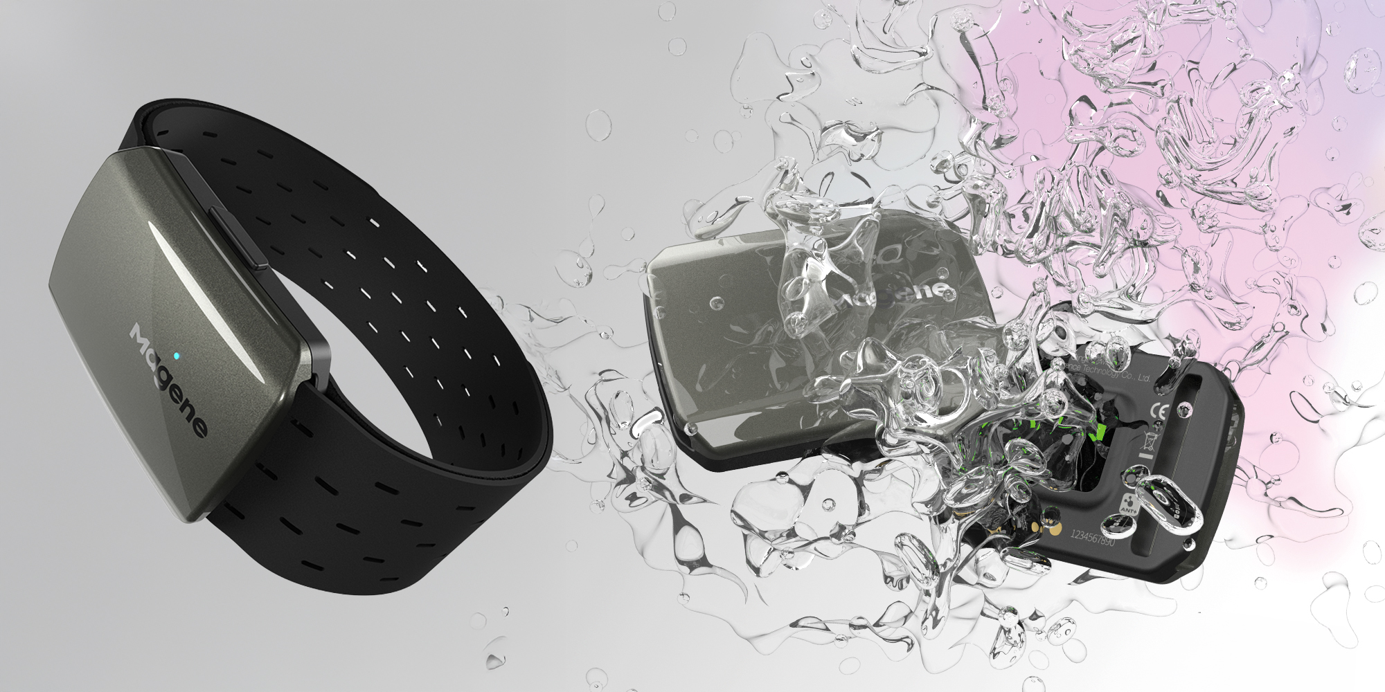 Opaska na rękę z czujnikiem tętna Magene H803