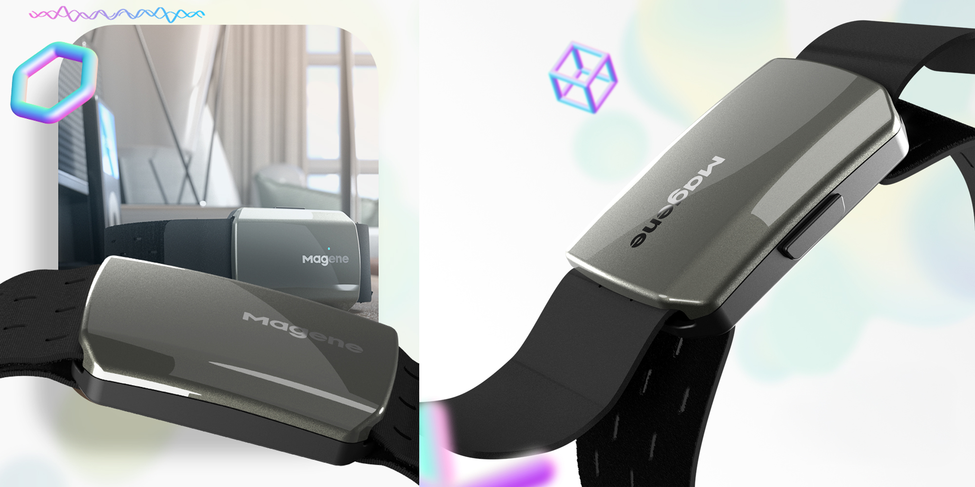 Opaska na rękę z czujnikiem tętna Magene H803