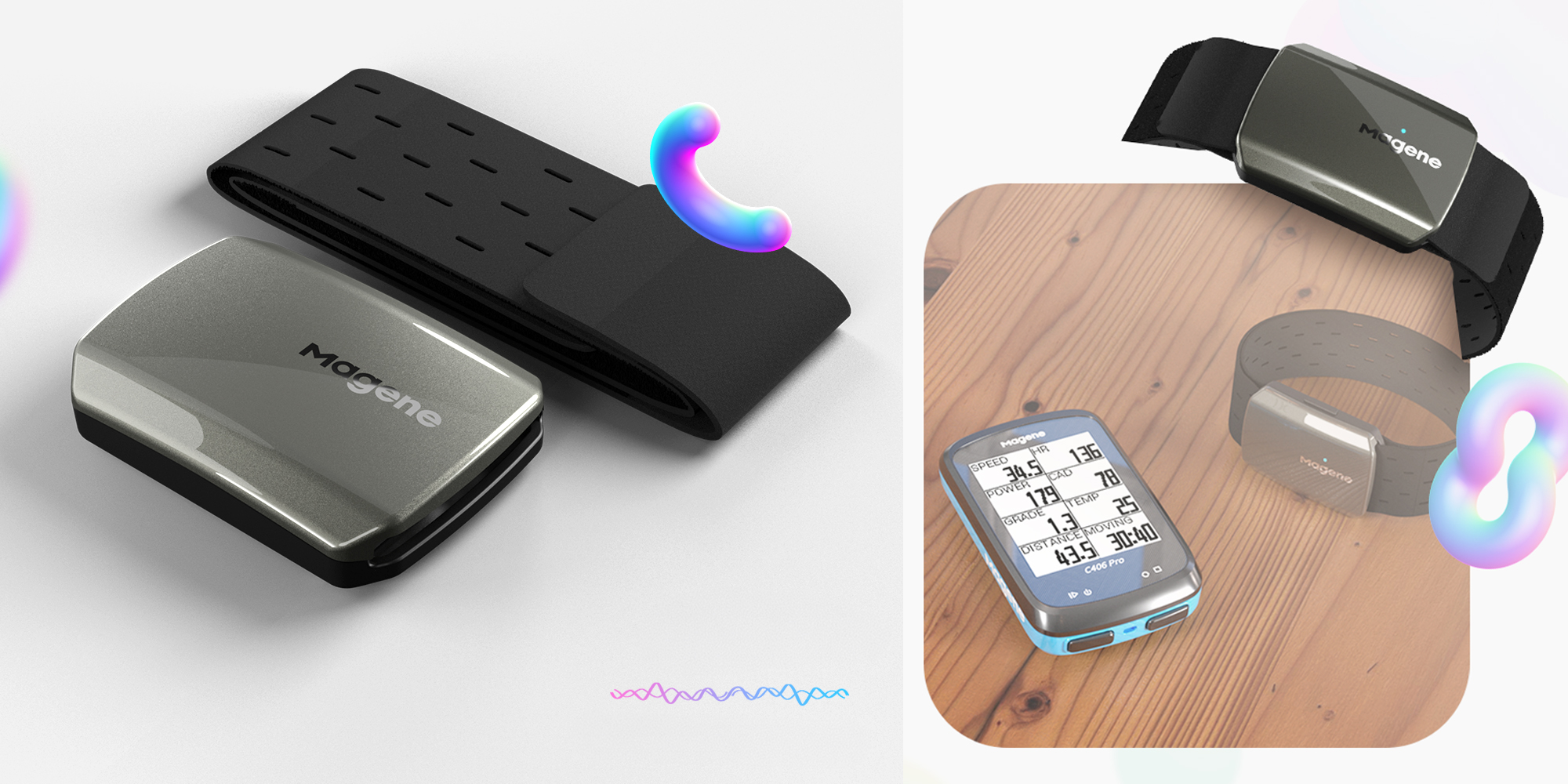 Opaska na rękę z czujnikiem tętna Magene H803