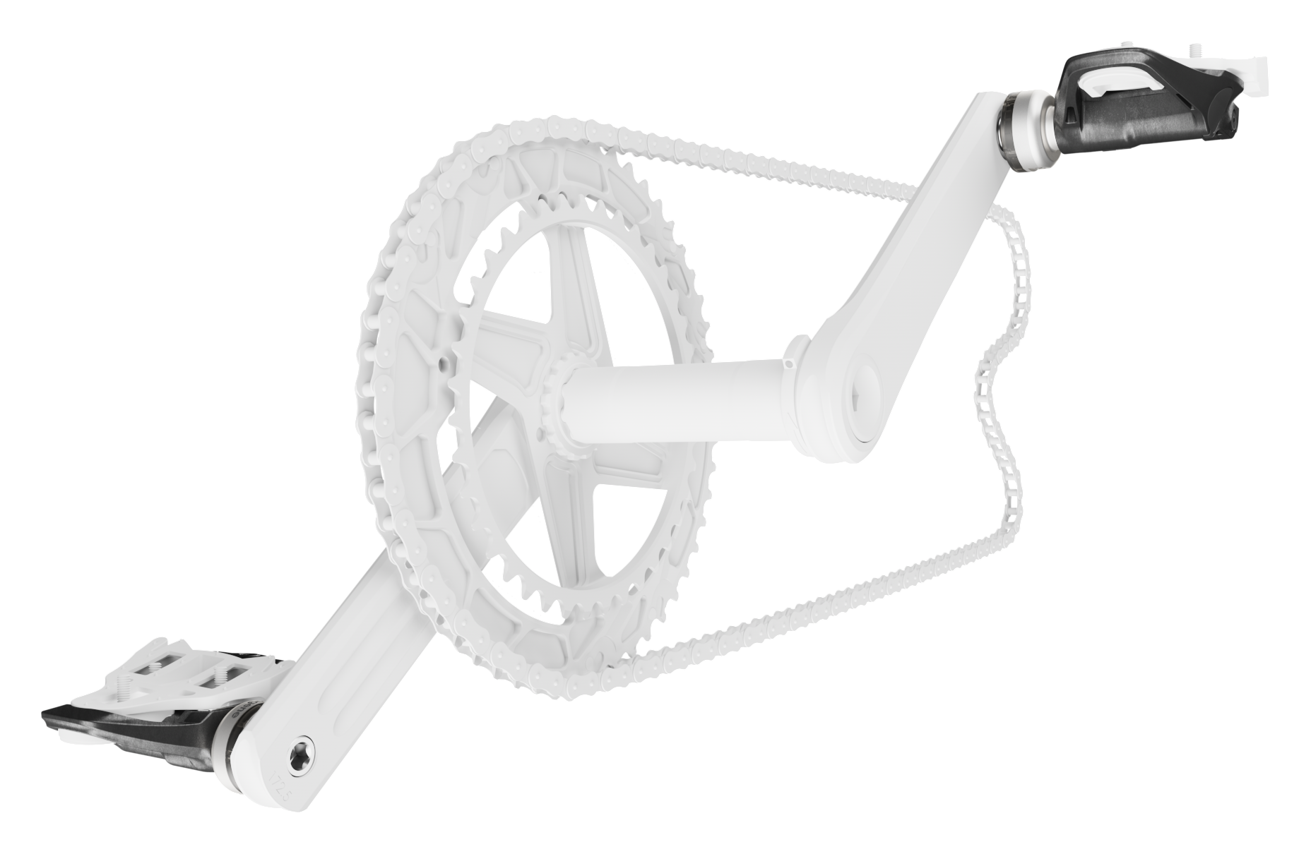 Pedały rowerowe Magene P715 S z miernikiem mocy SPD-SL - srebrne