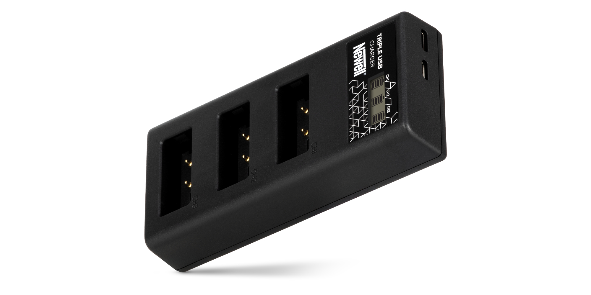 Ładowarka trzykanałowa Newell CD-USB-C do akumulatorów EN-EL14 do Nikon