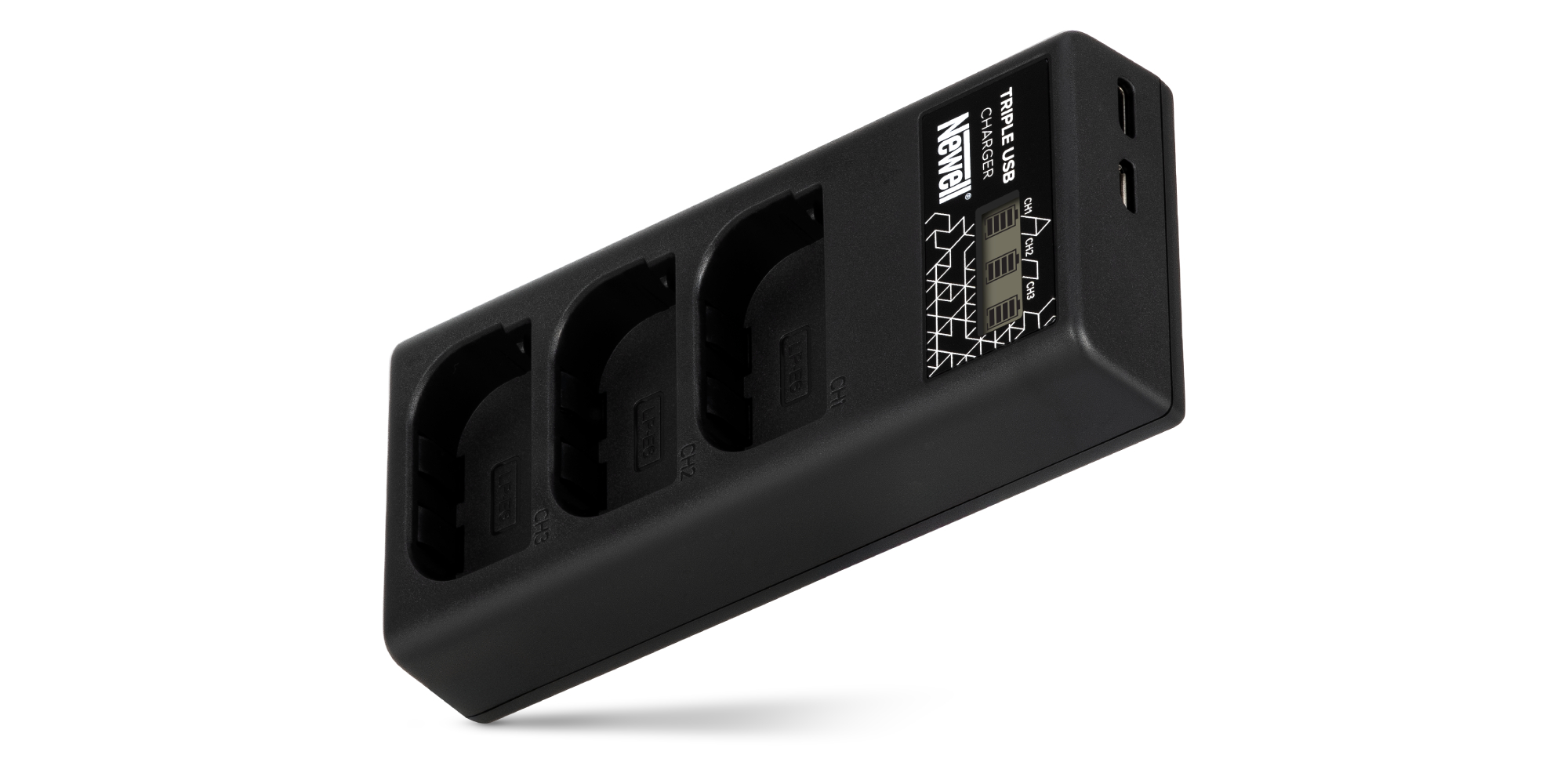 Ładowarka trzykanałowa Newell CD-USB-C do akumulatorów LP-E6 do Canon