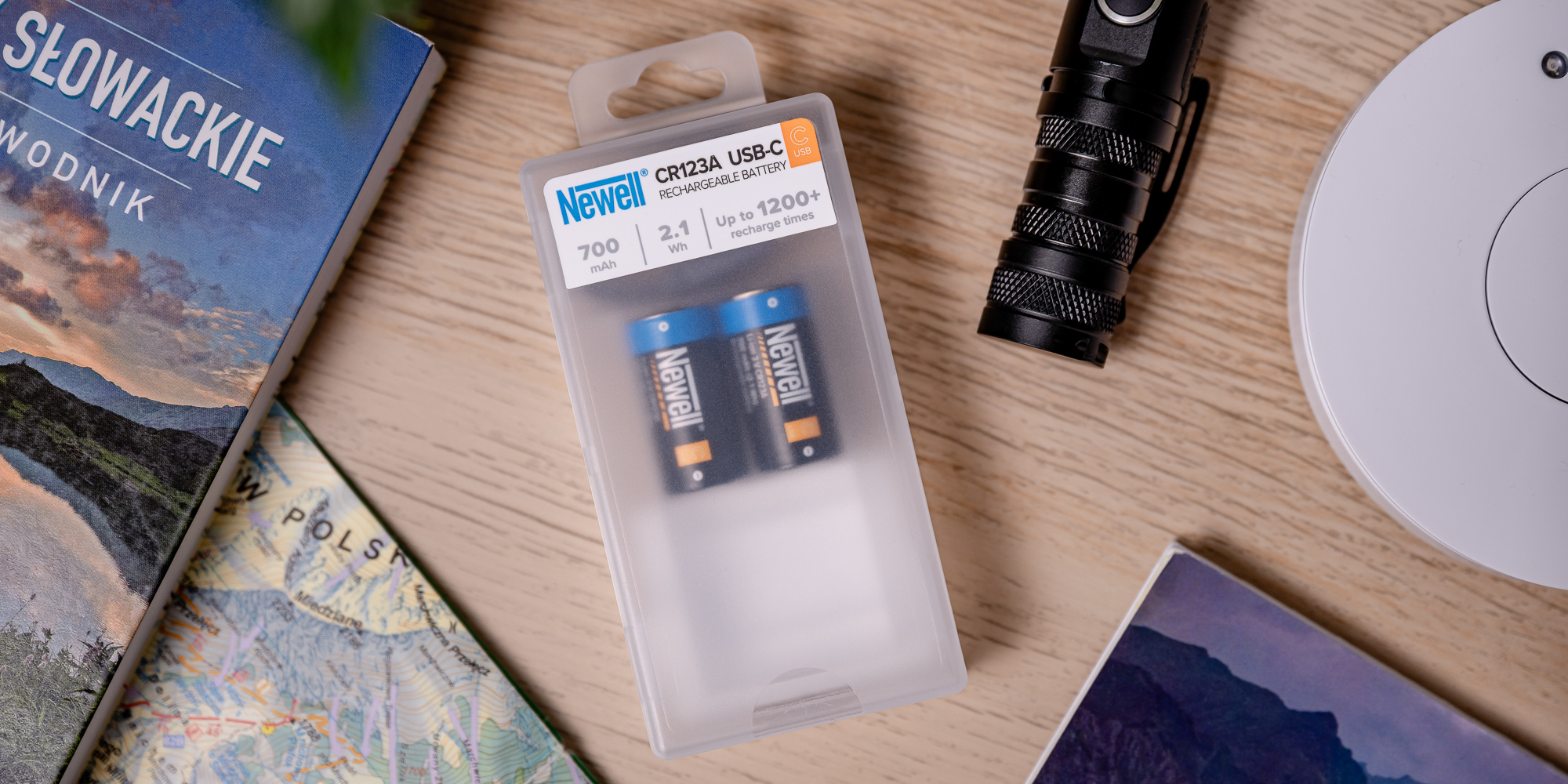 Akumulator Newell CR123A USB-C 700 mAh 2 szt. blister