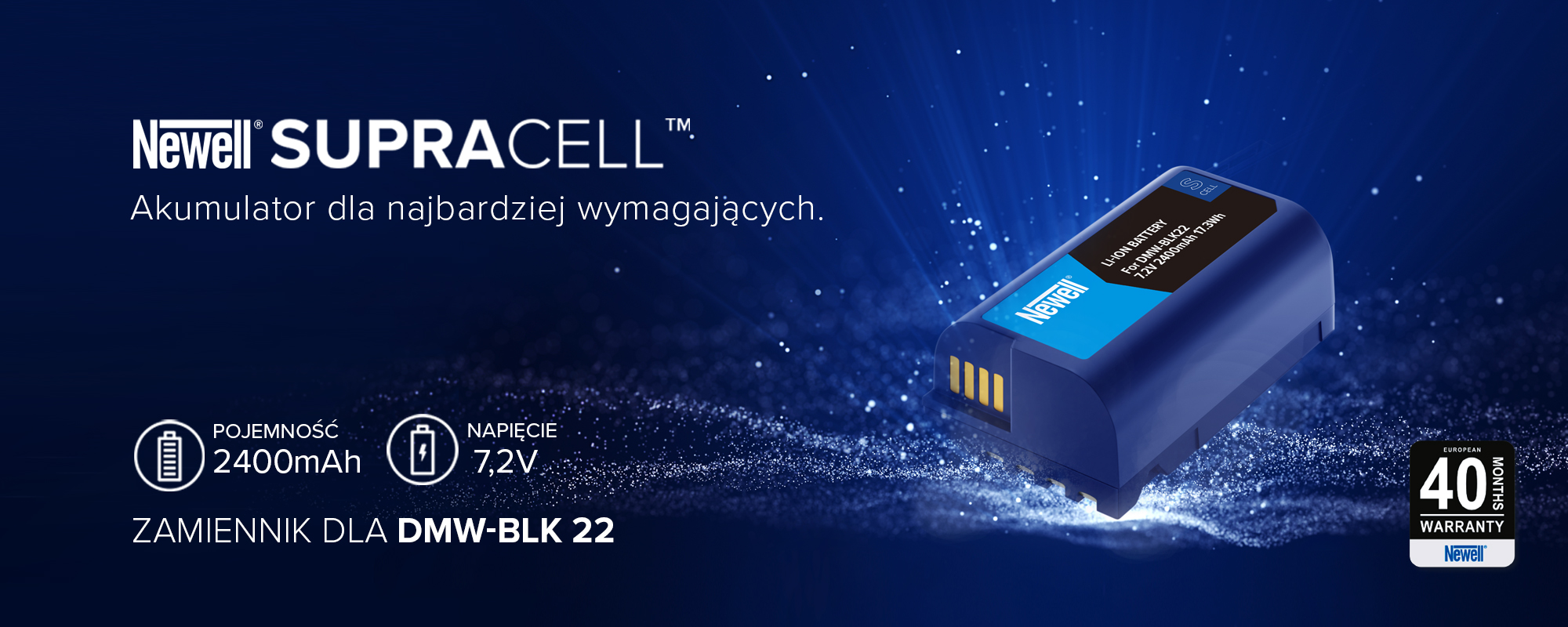 Akumulator Newell SupraCell Protect zamiennik DMW-BLK22 do Panasonic