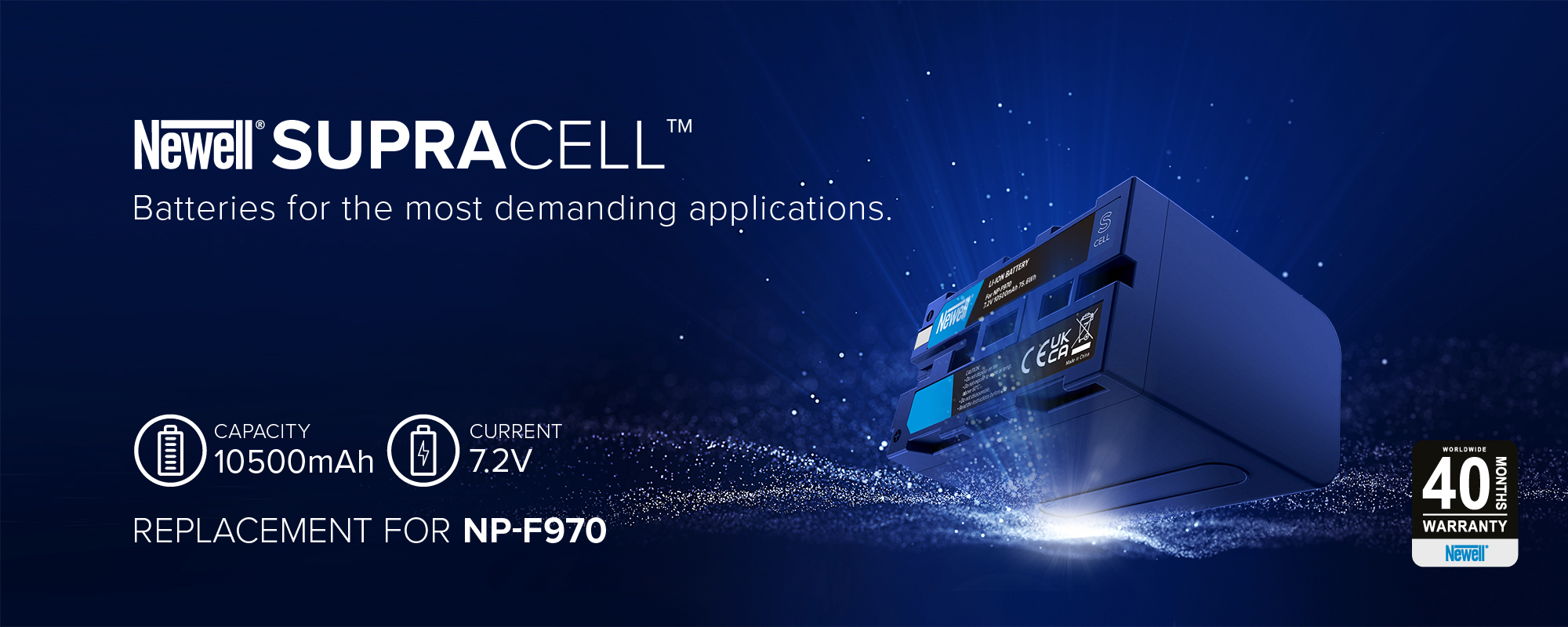 Batteria di ricambio Newell SupraCell Protect NP-F970 per Sony