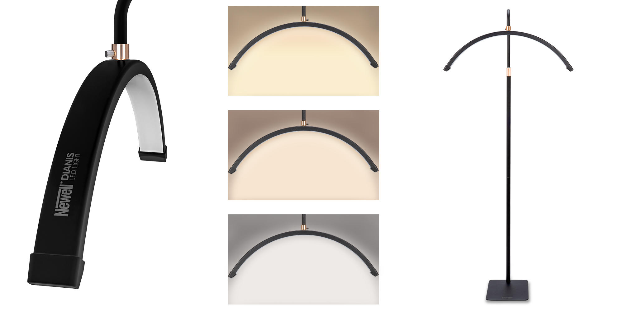 Lampa LED Newell Dianis - czarna