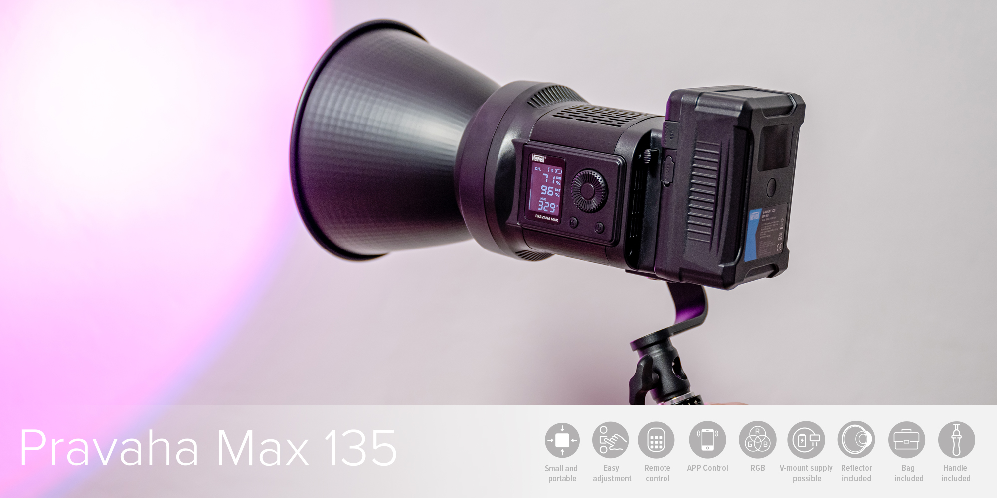 Lampa LED Newell RGB Pravaha Max 135