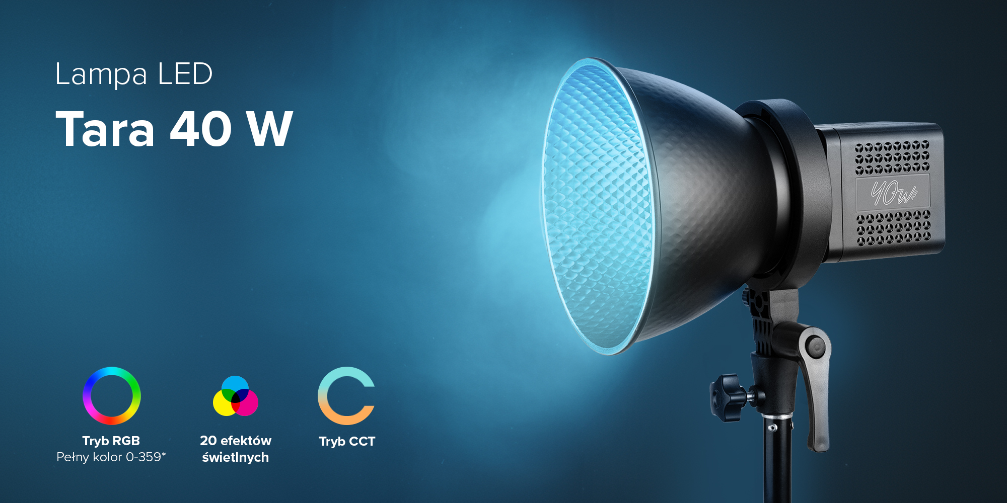 Lampa LED Newell Tara 40 RGB