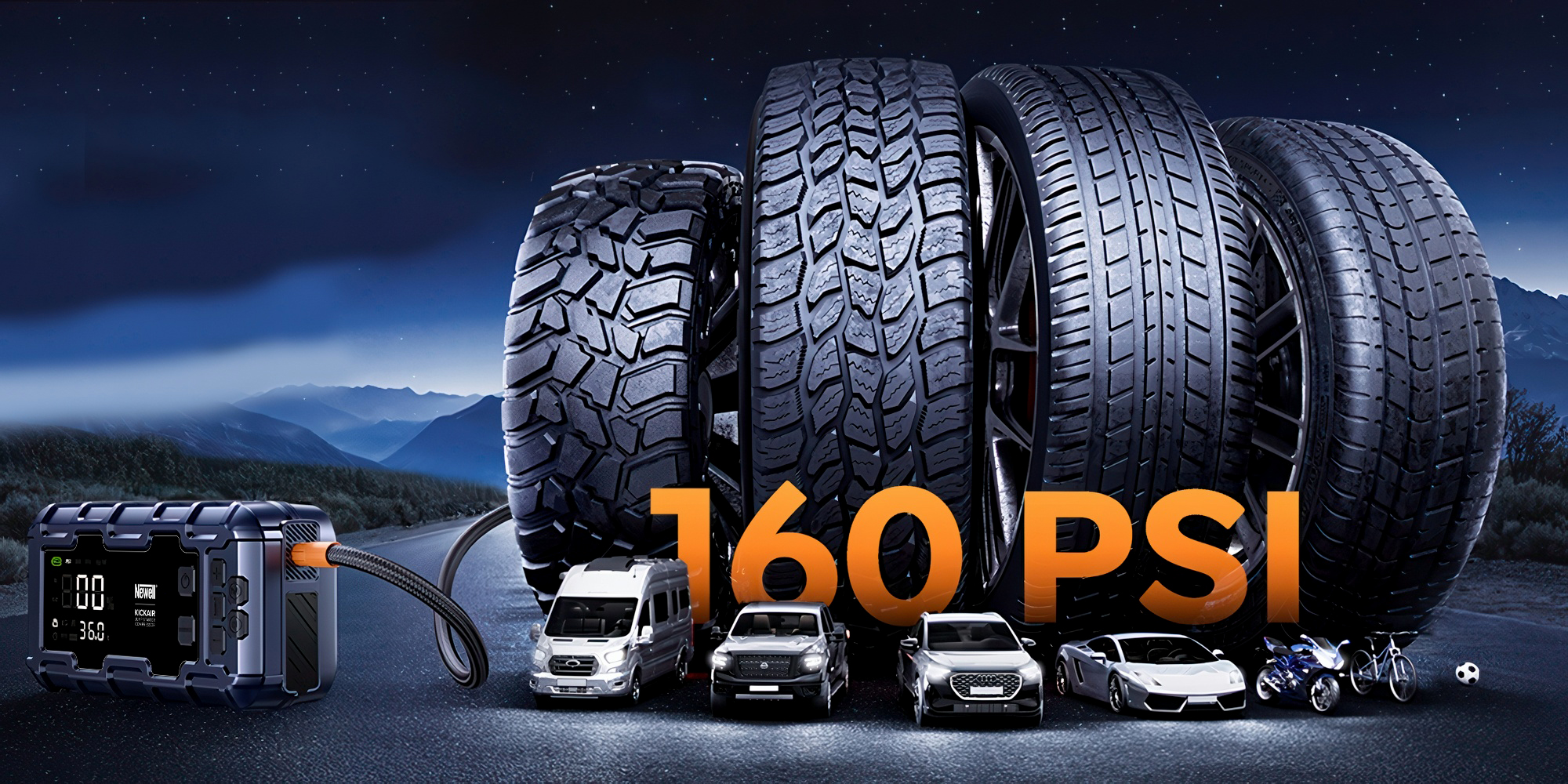 Urządzenie rozruchowe z kompresorem Newell KickAir