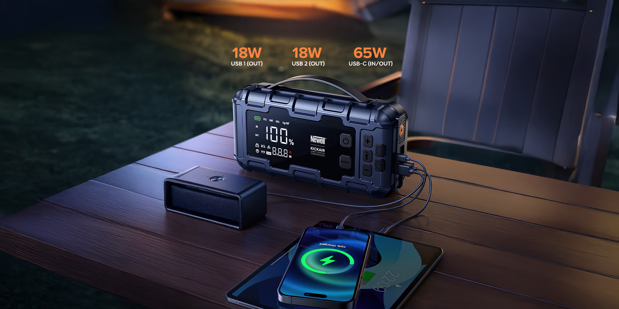 Urządzenie rozruchowe z kompresorem Newell KickAir