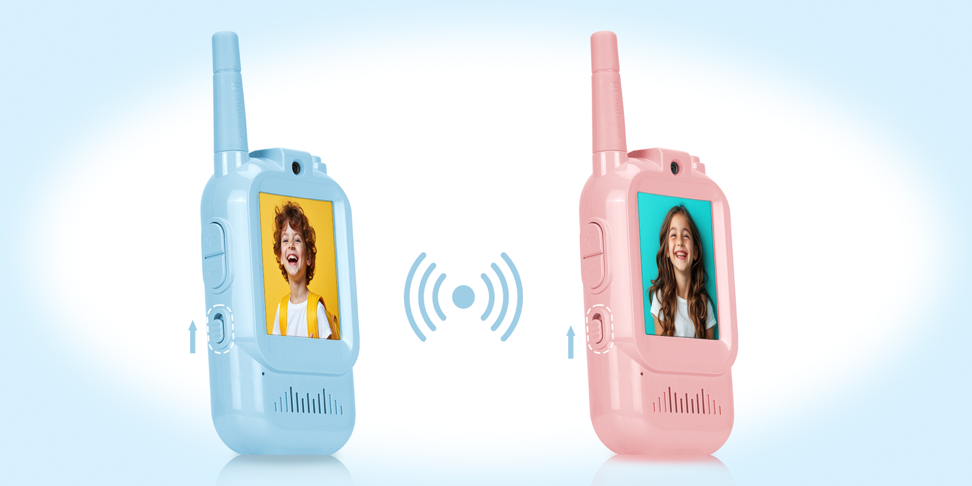 Krótkofalówka wideo Redleaf walkie-talkie WT2 - niebieska, różowa