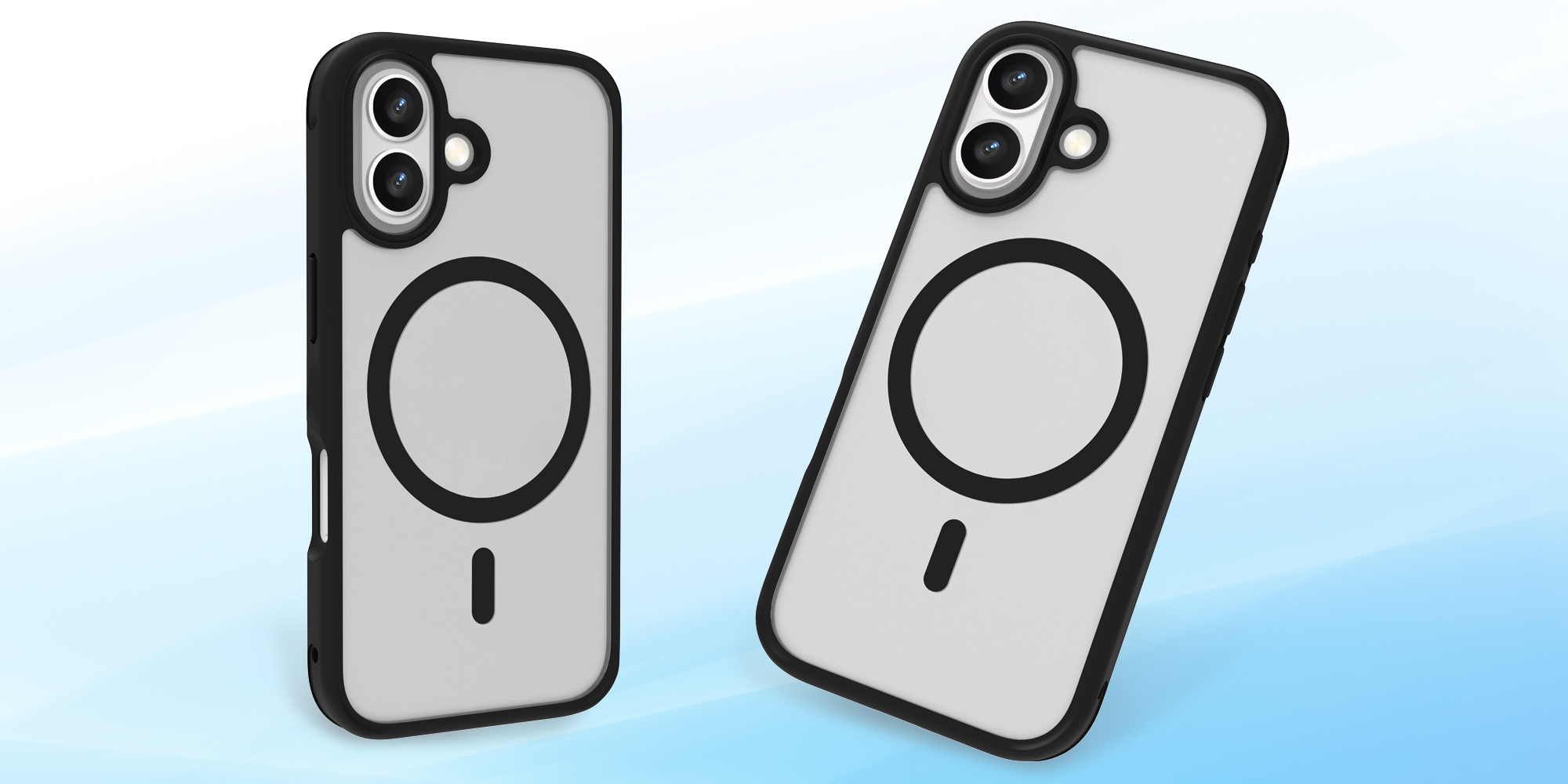 width=100% Etui Roobix Dusky MagSafe do iPhone 17 - czarne matowe na smartfonach