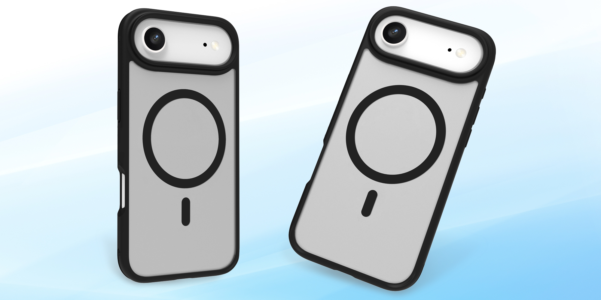 width=100% Etui Roobix Dusky MagSafe do iPhone 17 Air - czarne matowe na smartfonach