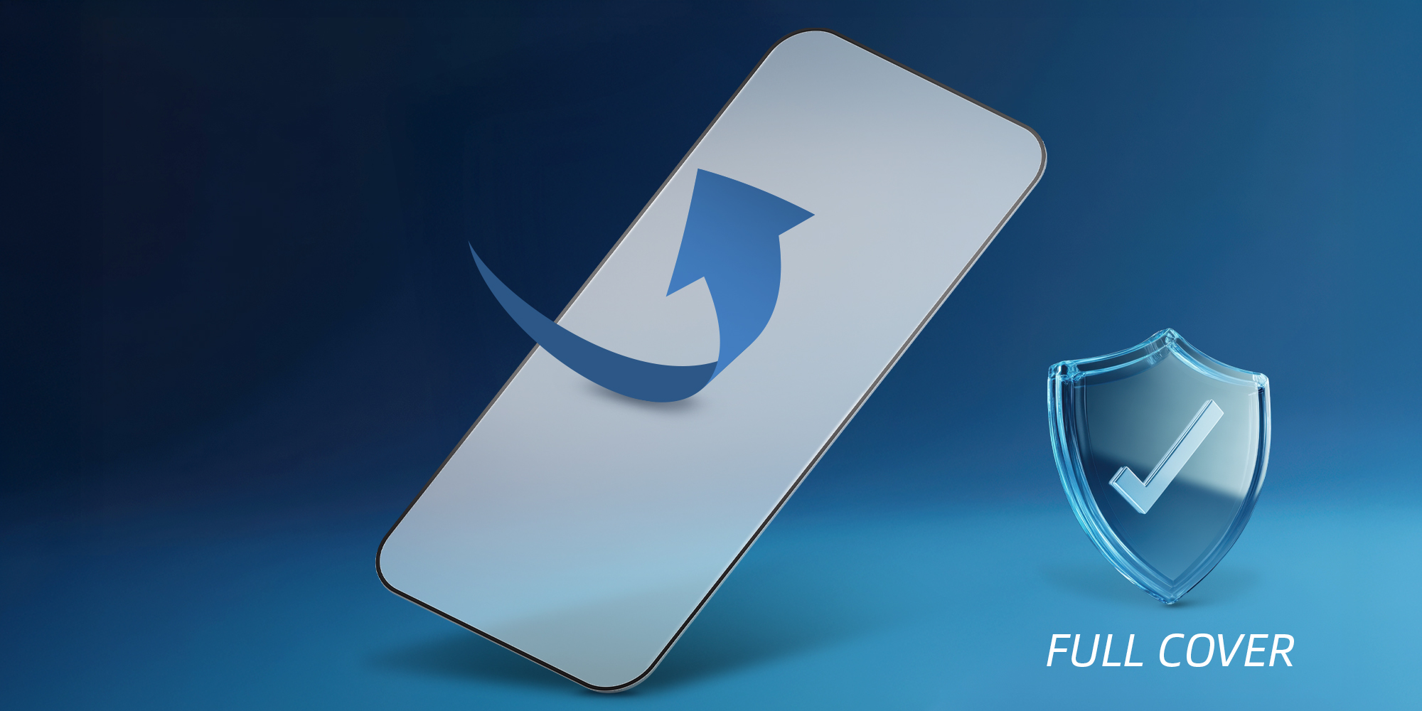 Szkło Roobix Full Cover do iPhone 17 Air 2.5D 0,3mm - render 3d
