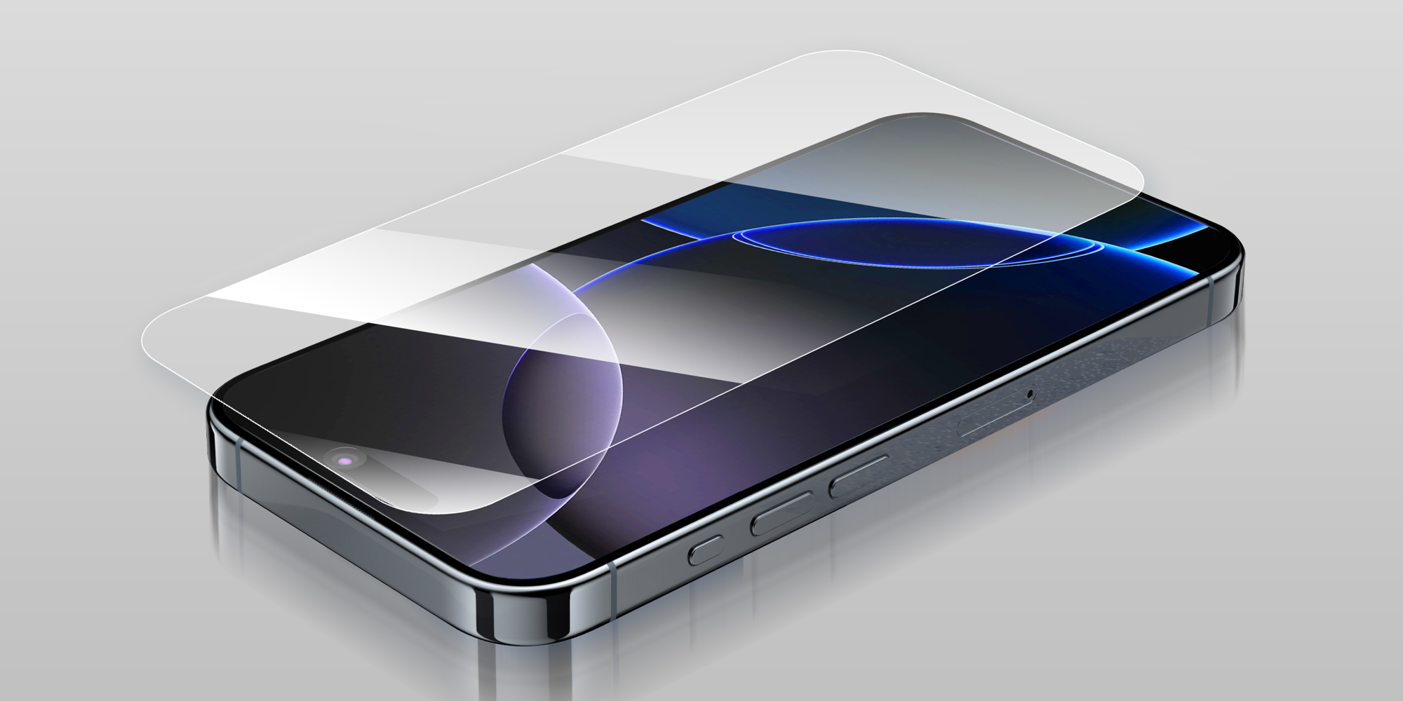 Szkło Roobix Super Clear do iPhone 17 2.5D 0,3mm podczas naklejania na ekran smartfona