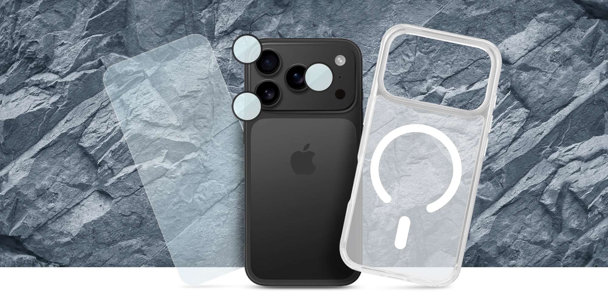 Zestaw Roobix 3w1 Combo do iPhone 17 (etui MagSafe + szkło + ochrona obiektywu) prezentacja zawartości pudełka