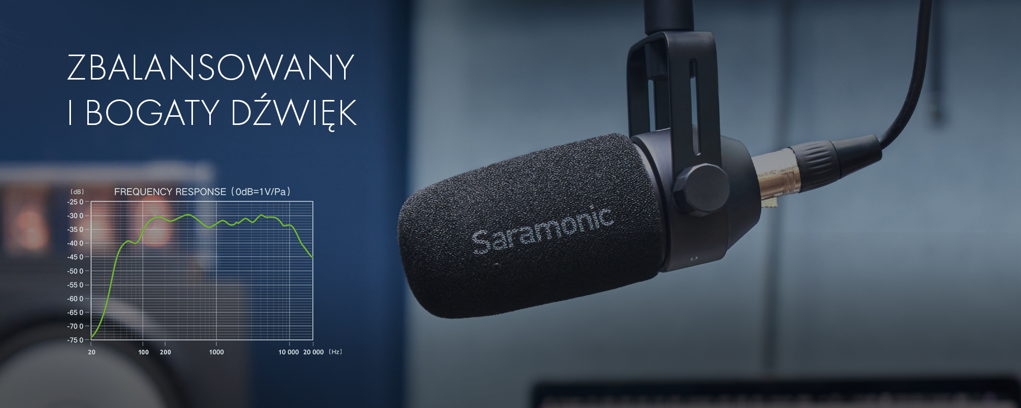 Mikrofon do podcastów Saramonic SR-BV1 ze złączem XLR
